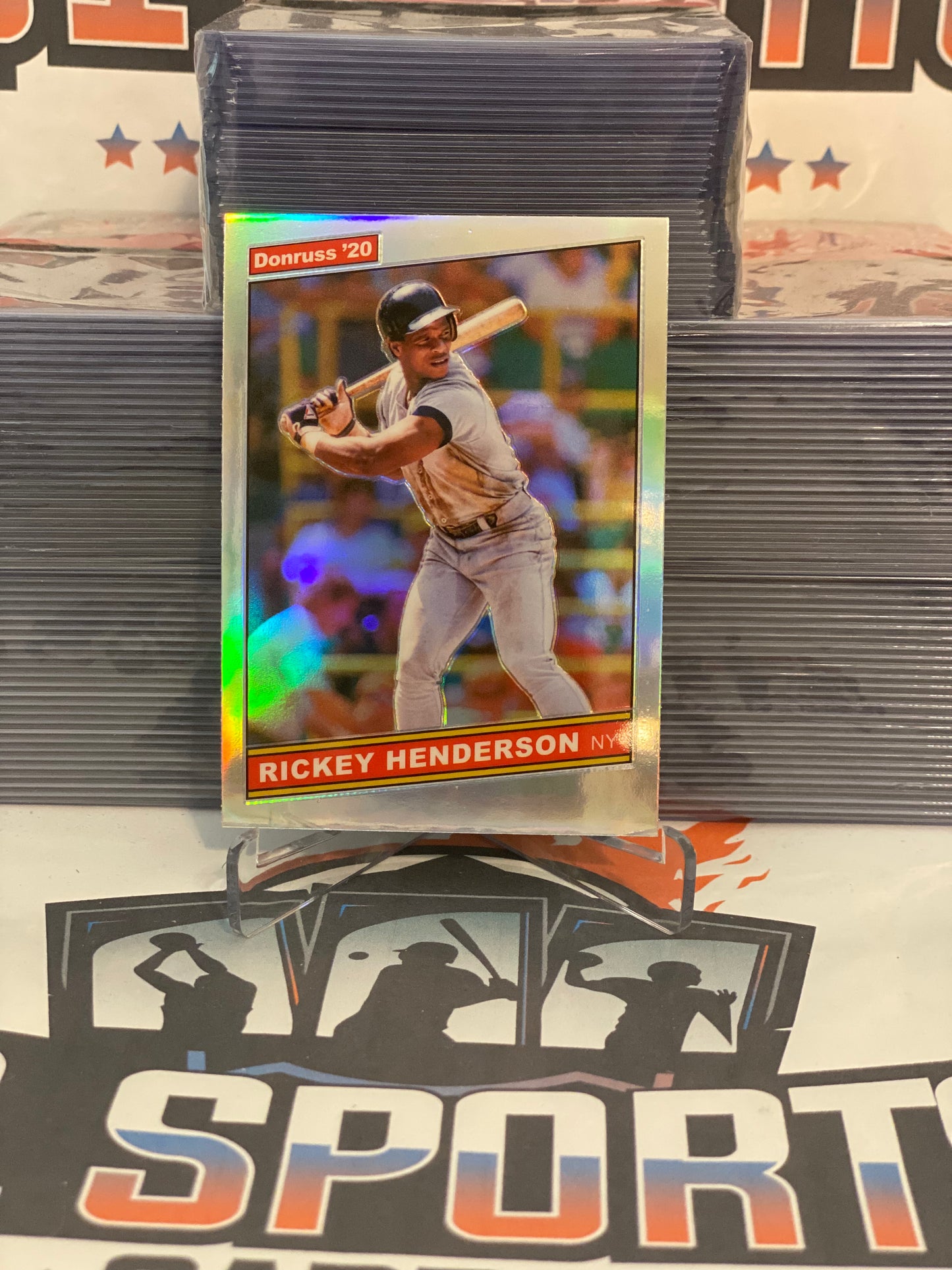 2020 Donruss Optic (Retro, Holo Prizm) Rickey Henderson #R86-4