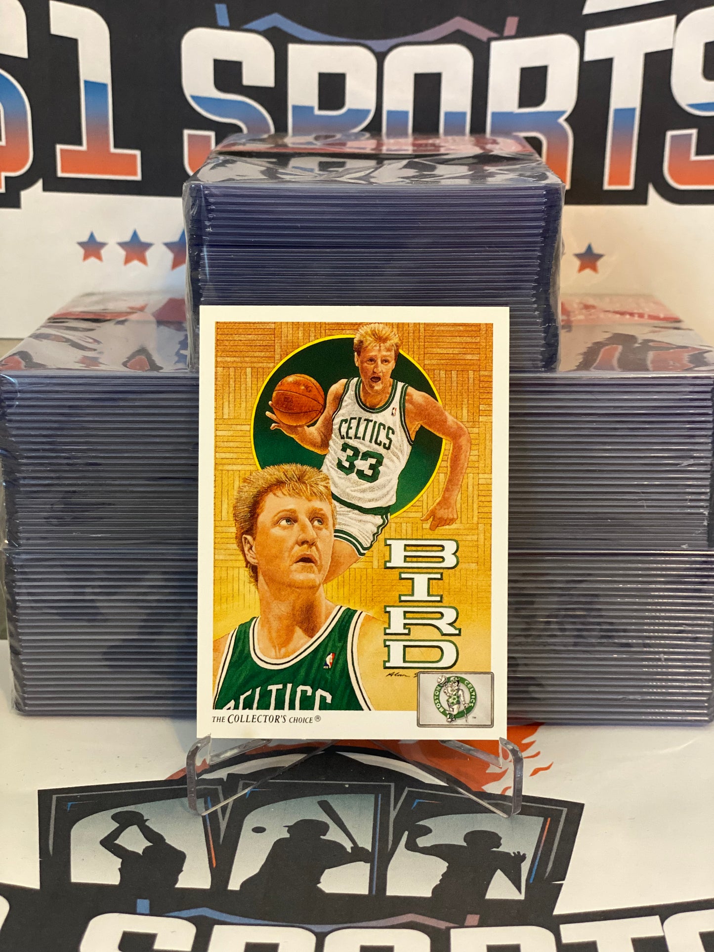 1991 Upper Deck (Boston Celtics Checklist Art) Larry Bird #77