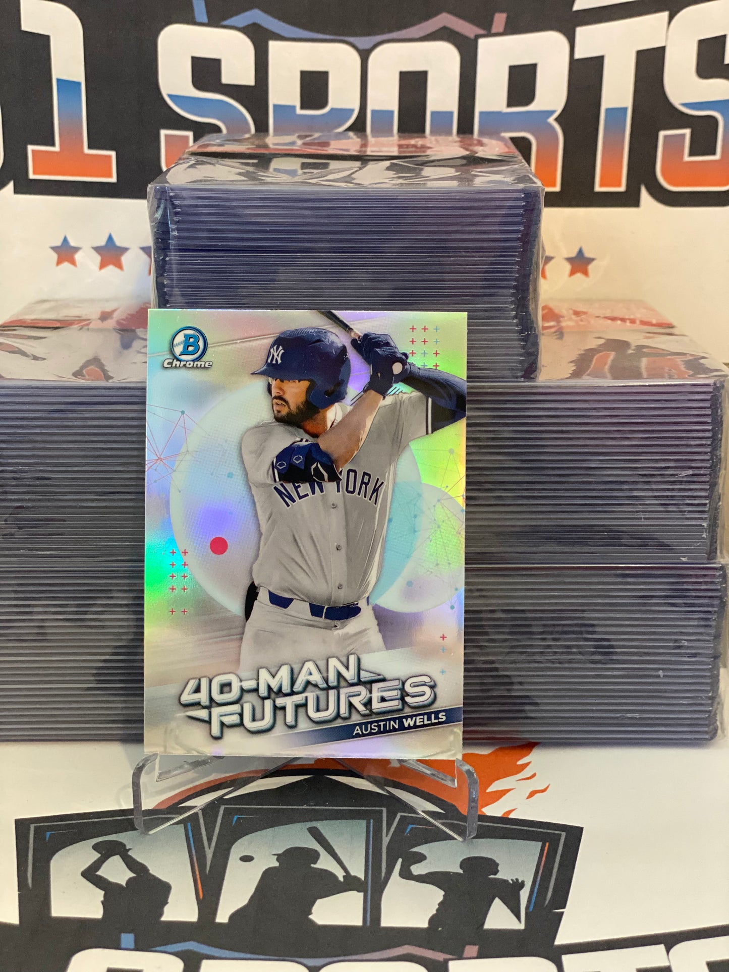 2021 Bowman Chrome (40-Man Futures) Austin Wells #FMF-22