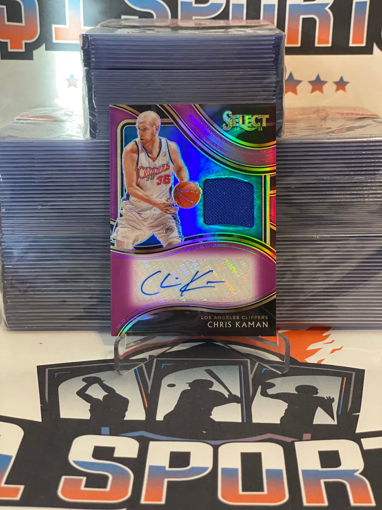 2020 Panini Select (Purple Auto Relic 07/99) Chris Kaman #AM-CKM