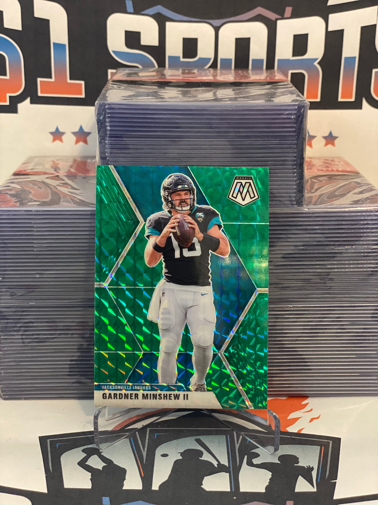 2020 Panini Mosaic (Green Prizm) Gardner Minshew II #97