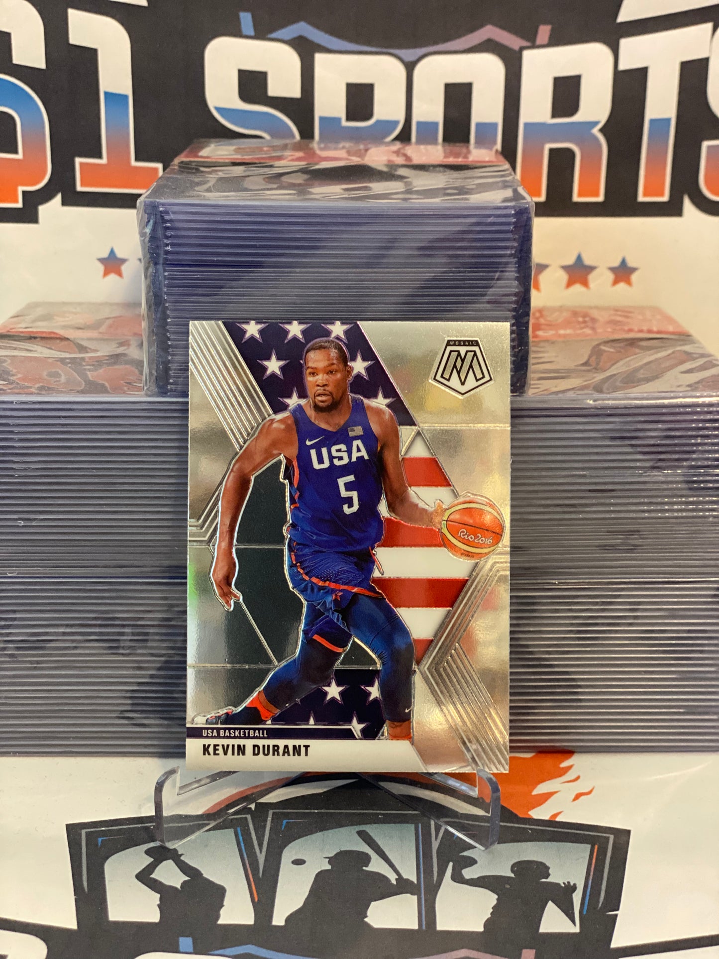 2019 Panini Mosaic (USAB) Kevin Durant #251