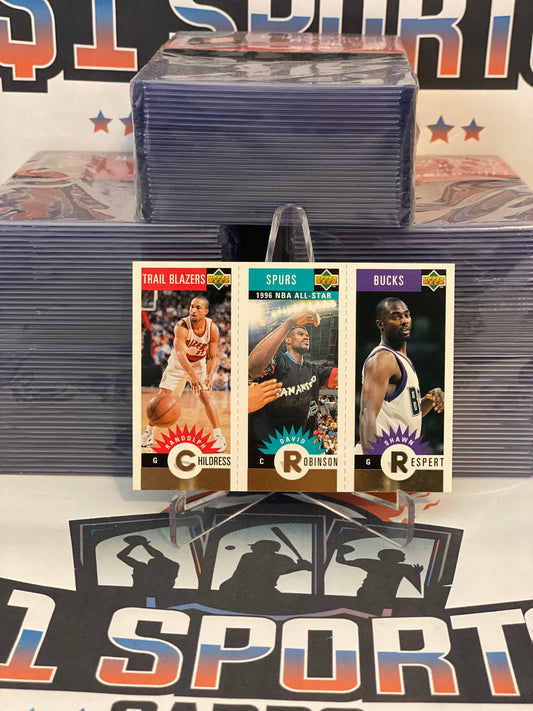 1996 Upper Deck Collector's Choice (Gold, Mini Cards) David Robinson, Shawn Respert, Randolph Childress #M46