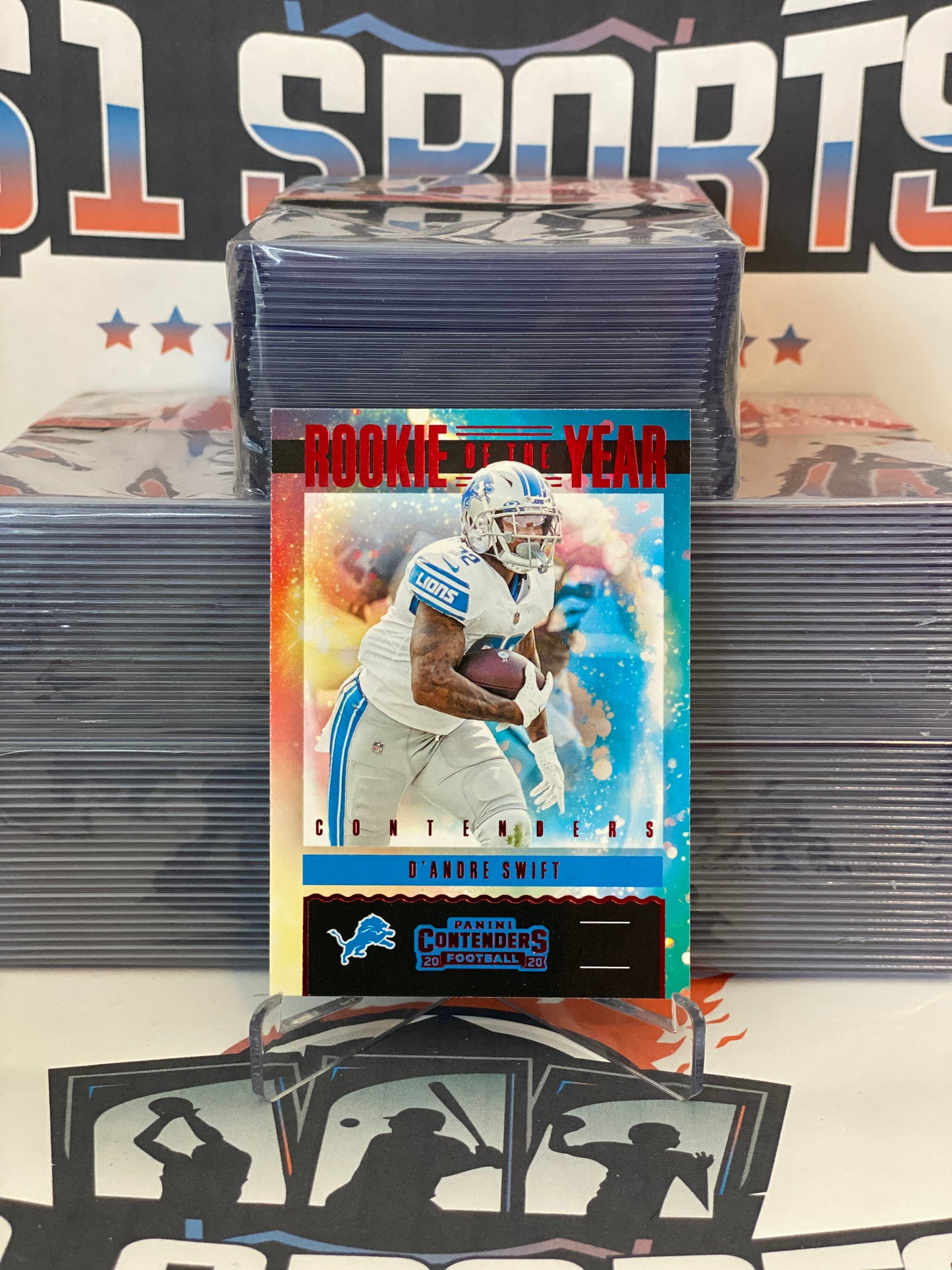 2020 Panini Contenders (Red, Rookie of the Year) D'Andre Swift #RY-DAS