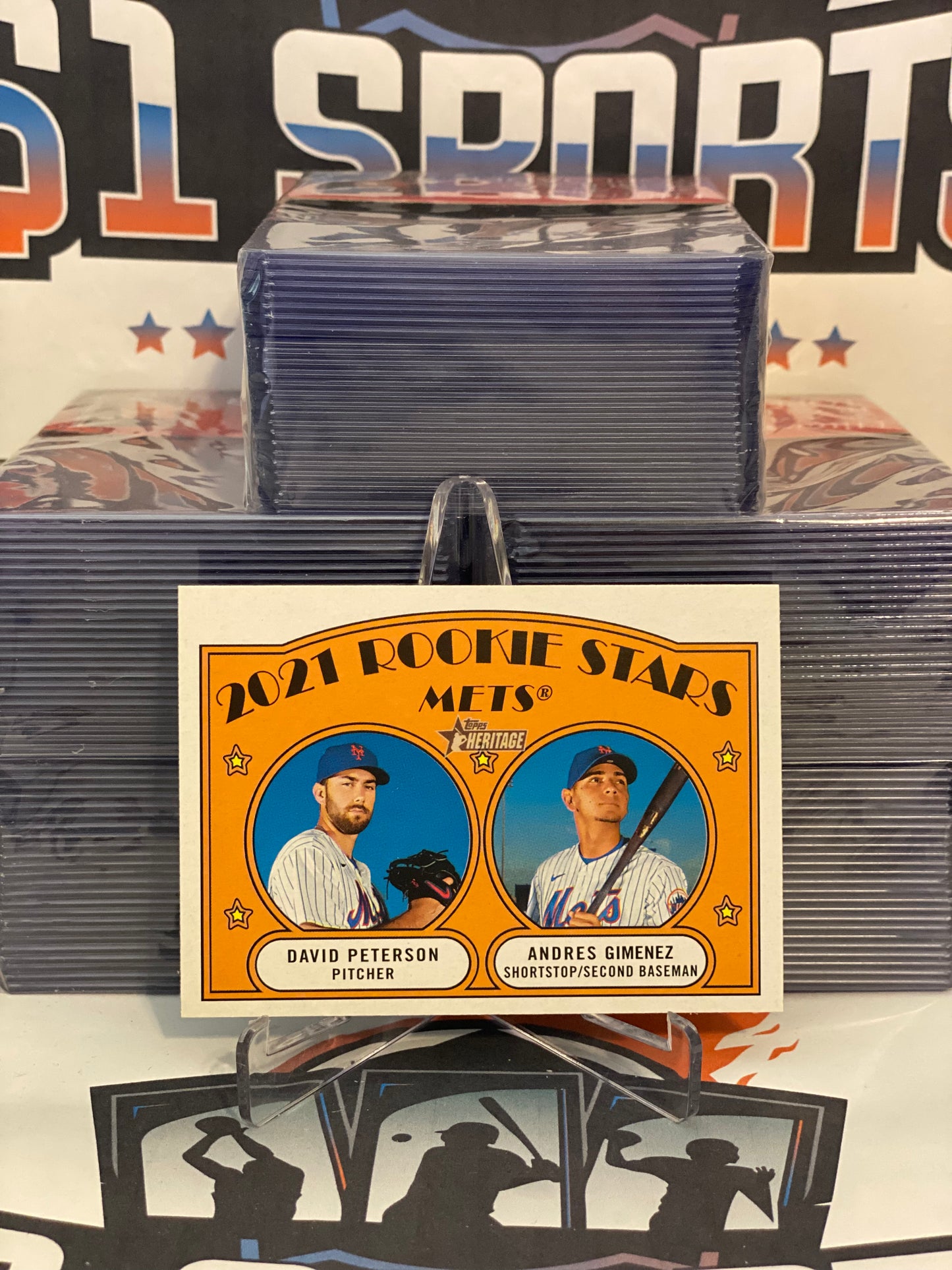 2021 Topps Heritage (Rookie Stars) David Peterson & Andres Gimenez #5