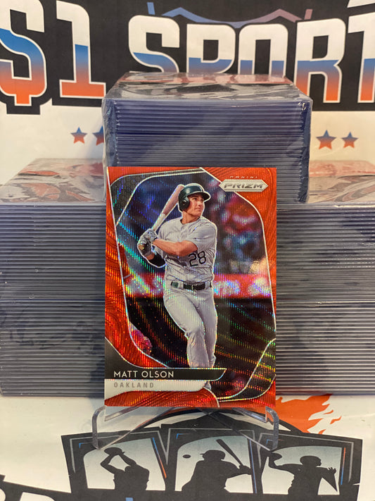 2020 Panini Prizm (Red Donut Prizm 64/99) Matt Olson #185