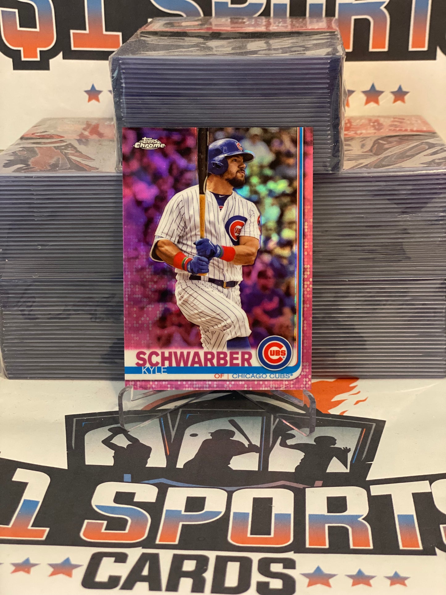 2019 Topps Chrome (Pink Refractor) Kyle Schwarber #111