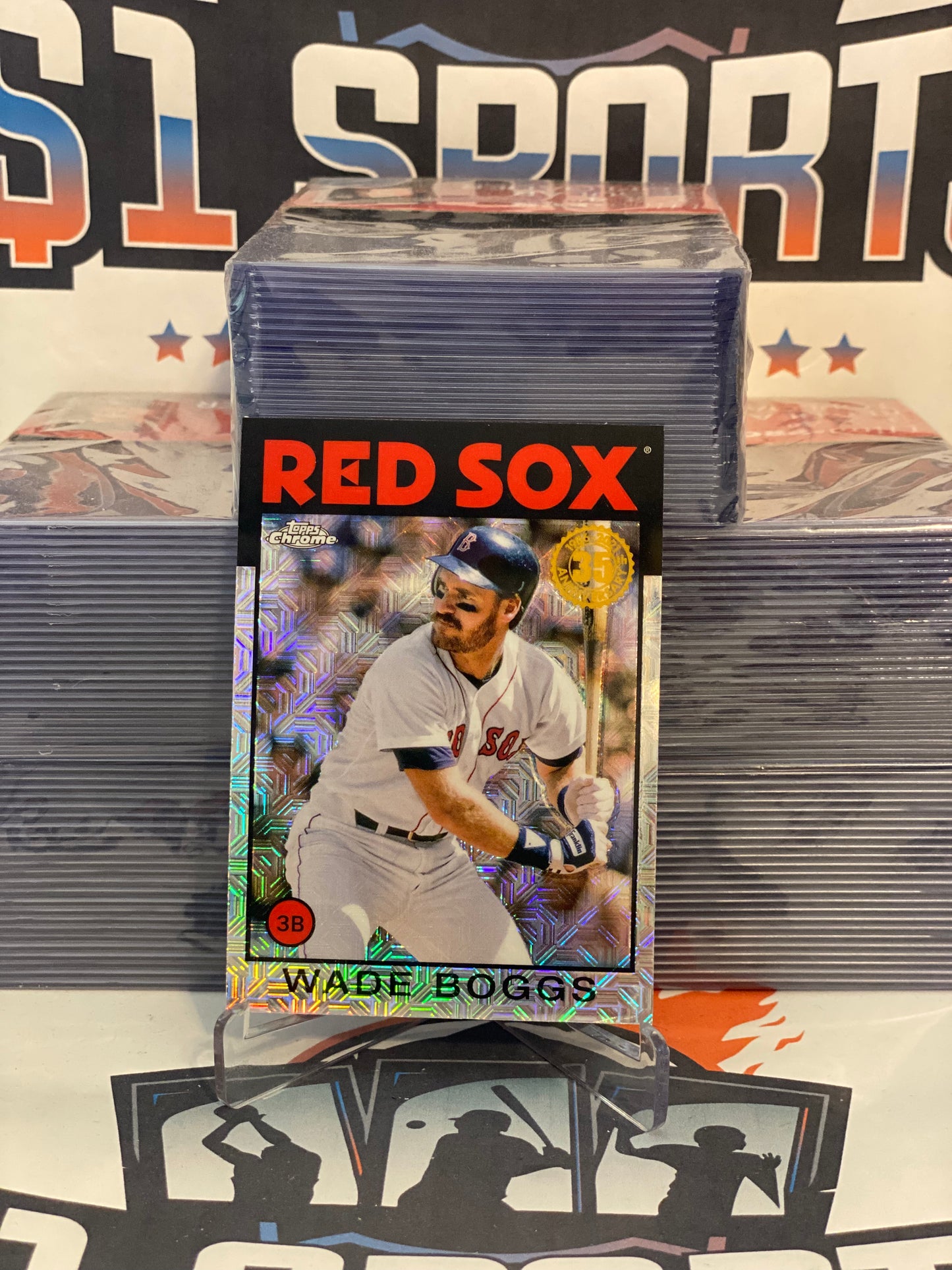 2021 Topps Update (Silver Pack Refractor, 1986 Redux) Wade Boggs #86C-36