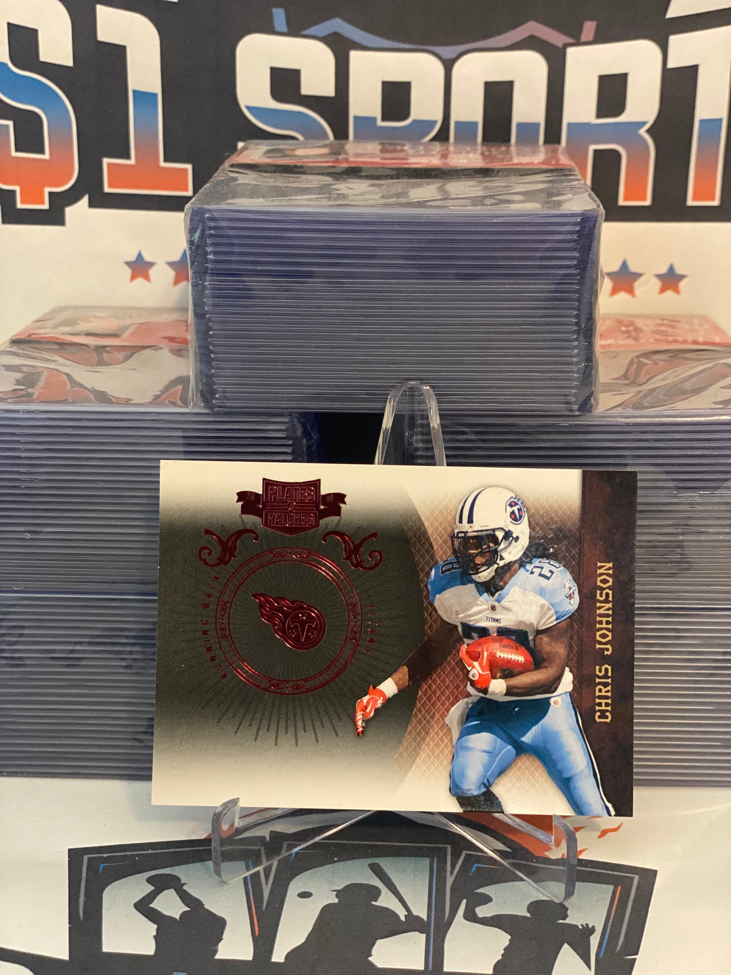 2010 Panini Plates & Patches (Red 081/499) Chris Johnson #95