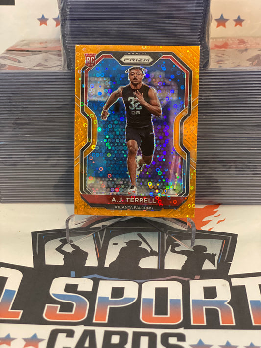 2020 Panini Prizm (Orange Disco Prizm) A.J. Terrell Rookie #346