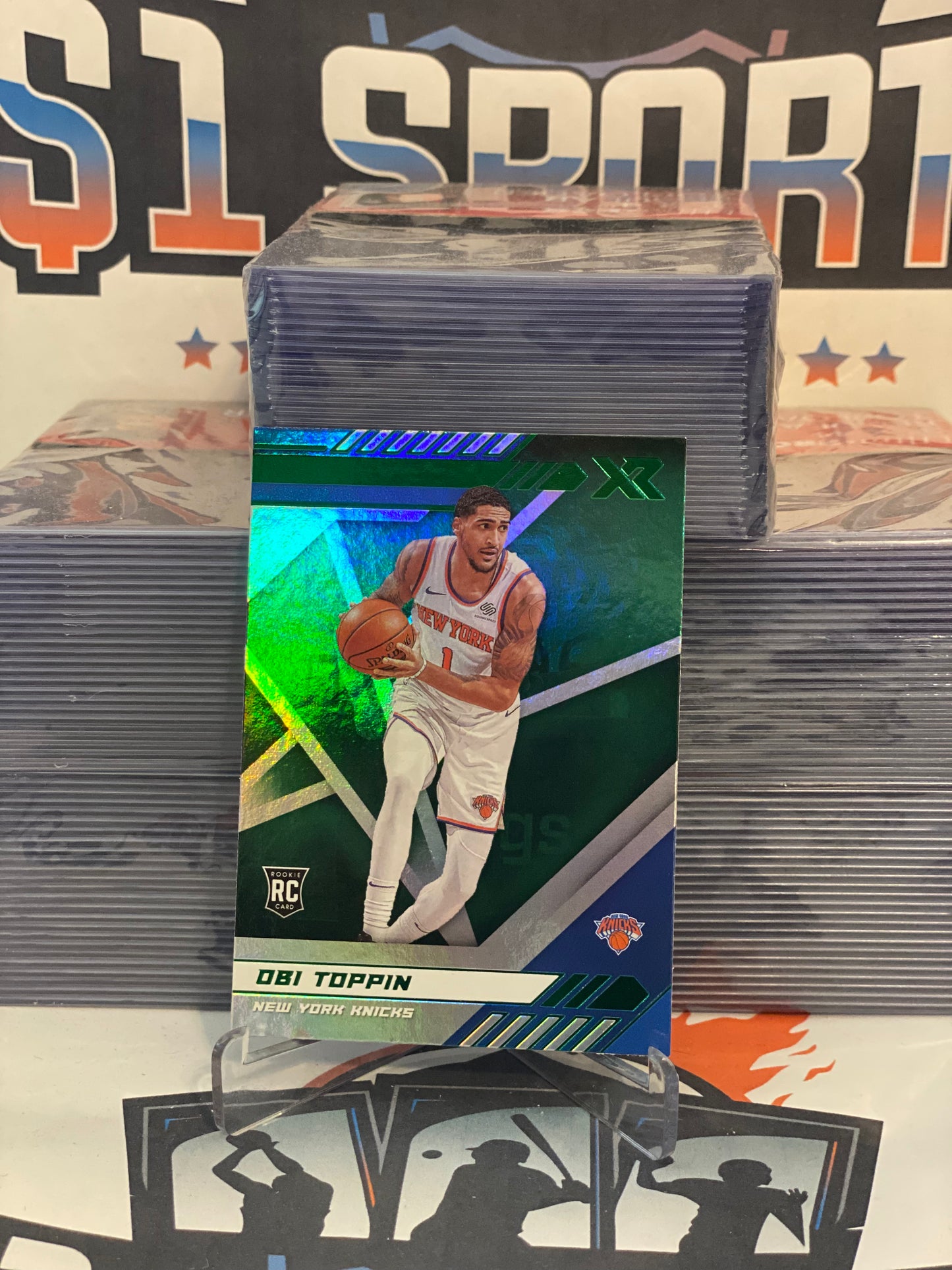 2020 Panini Chronicles (Green, Xr) Obi Toppin Rookie #288