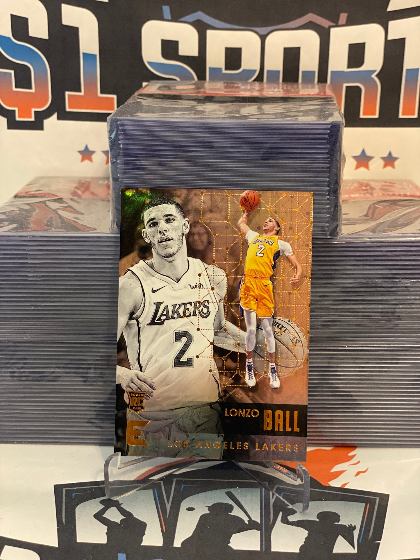 2017 Panini Essentials (Orange) Lonzo Ball Rookie #139