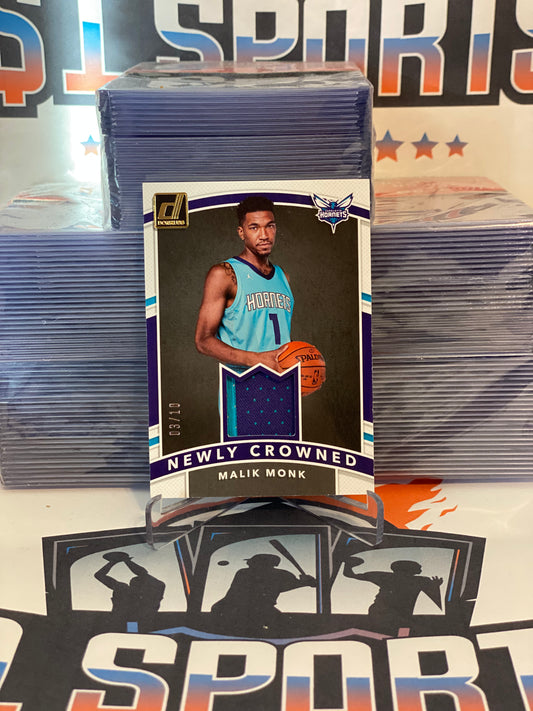 2017 Donruss (Newly Crowned Relic 03/10) Malik Monk Rookie #NC-MM