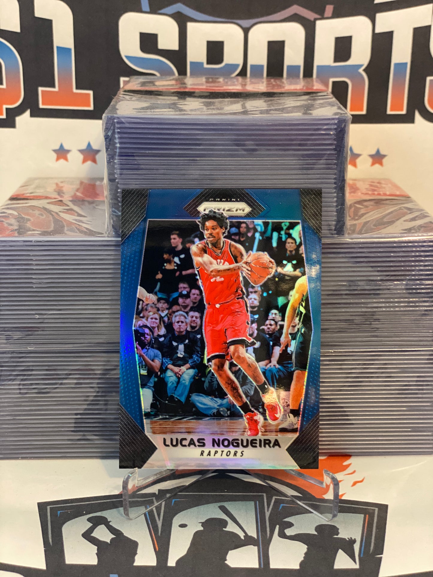 2017 Panini Prizm (Blue Prizm 084/199) Lucas Nogueira #39