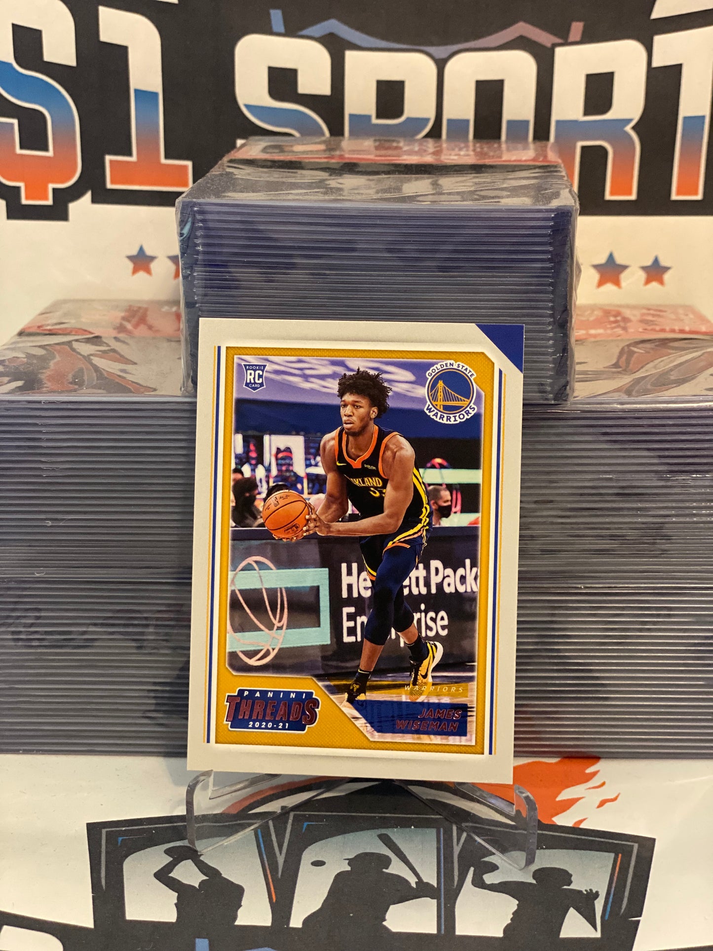 2020 Panini Chronicles (Pink, Threads) James Wiseman Rookie #93