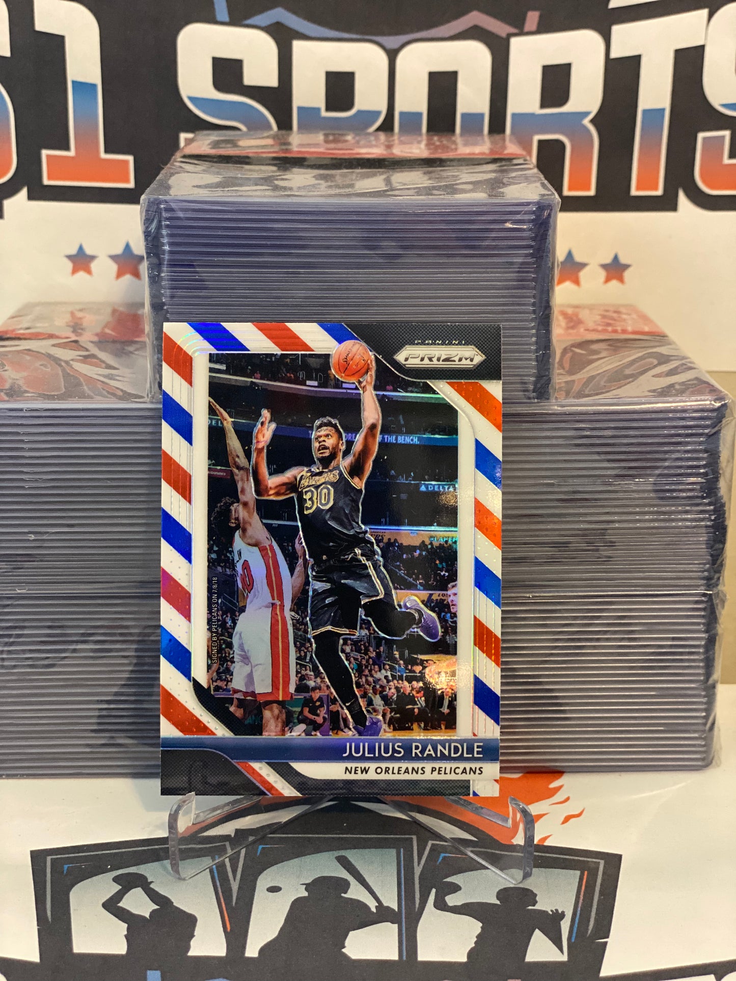 2018 Panini Prizm (Red White Blue Prizm) Julius Randle #167