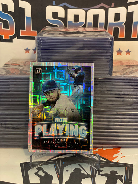 2020 Donruss (Now Playing, Vector Prizm) Fernando Tatis Jr. #NP-2