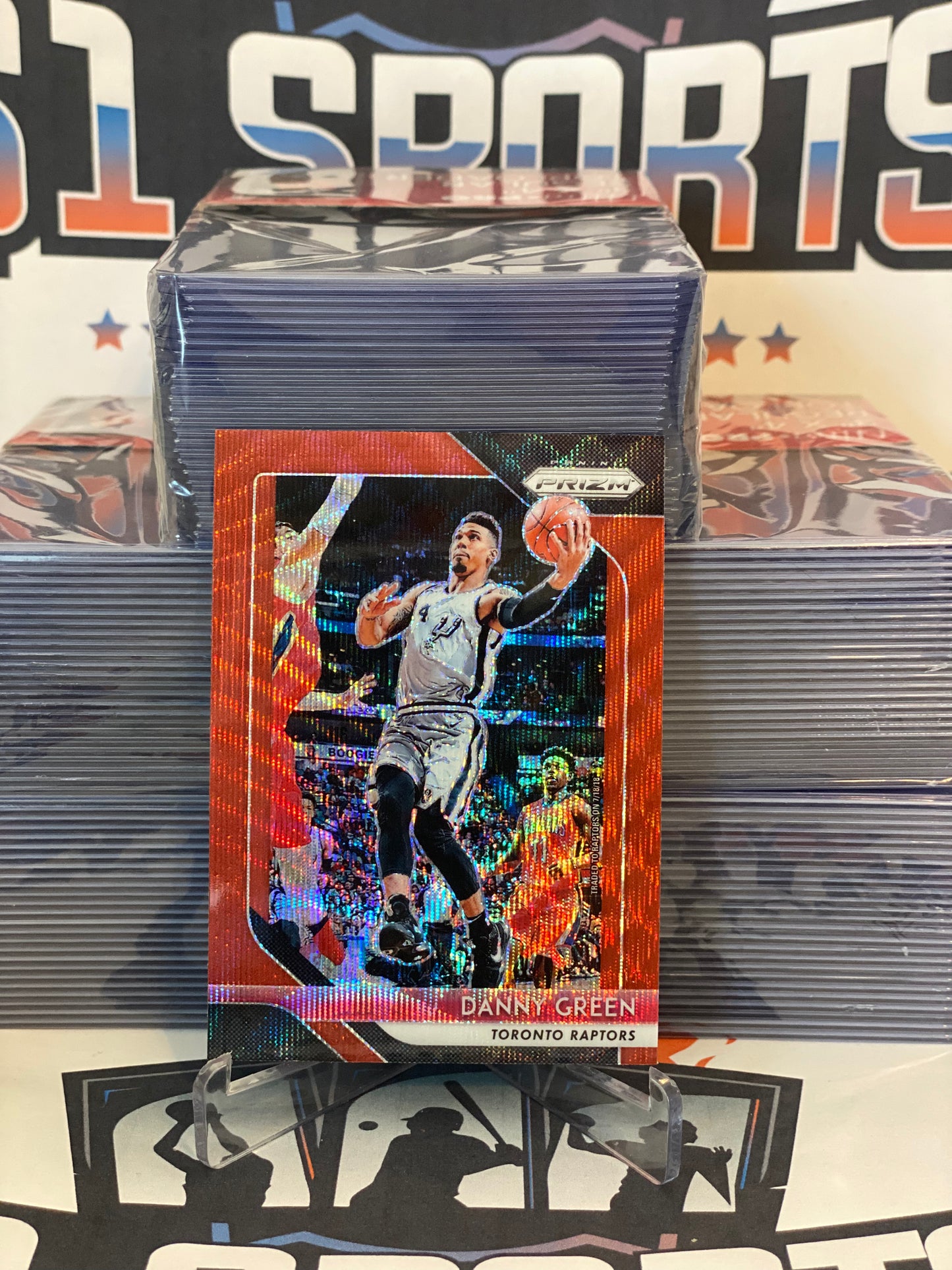 2019 Panini Prizm (Ruby Wave Prizm) Danny Green #43