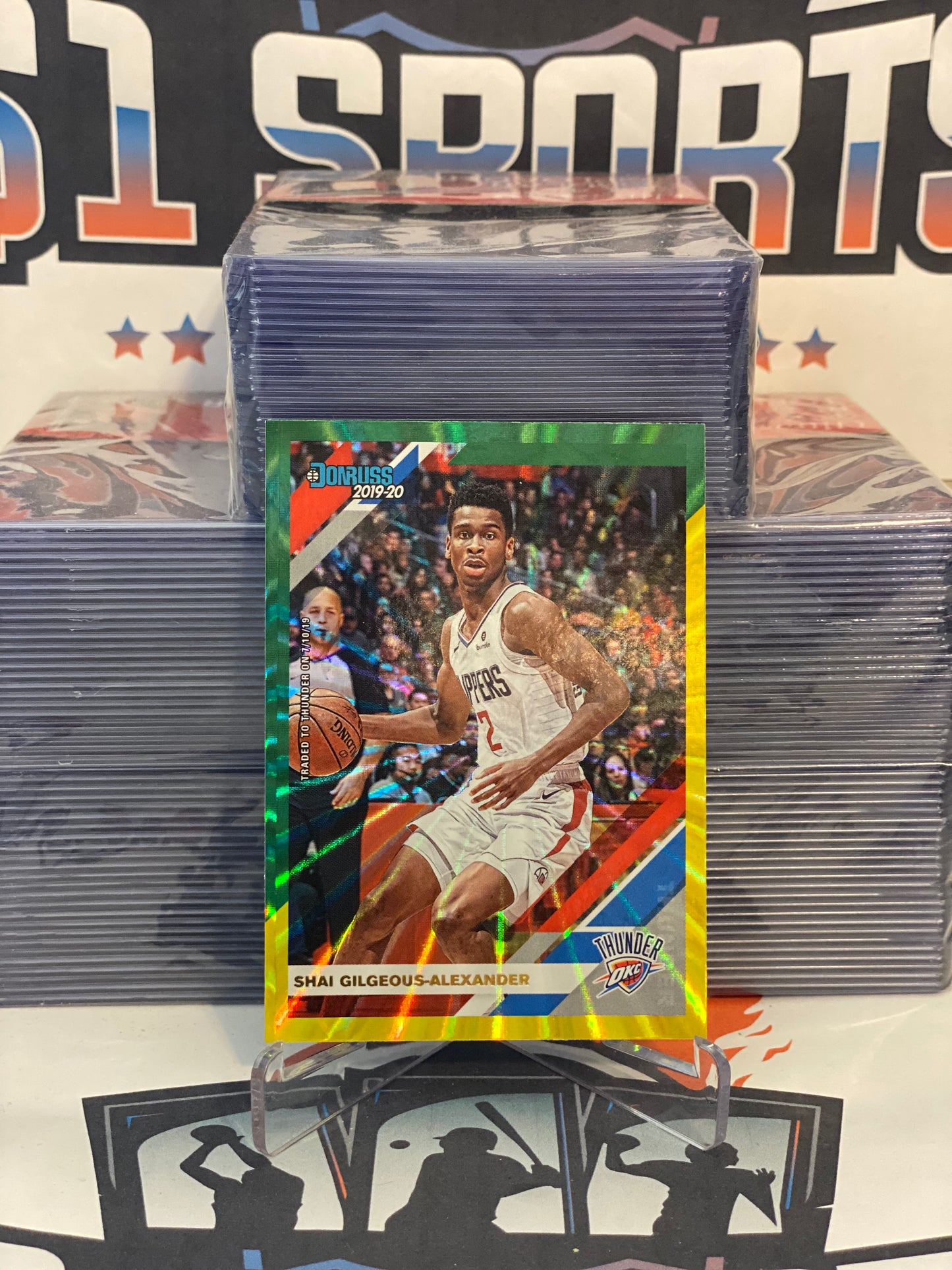2019 Donruss (Yellow & Green Laser) Shai Gilgeous-Alexander #86