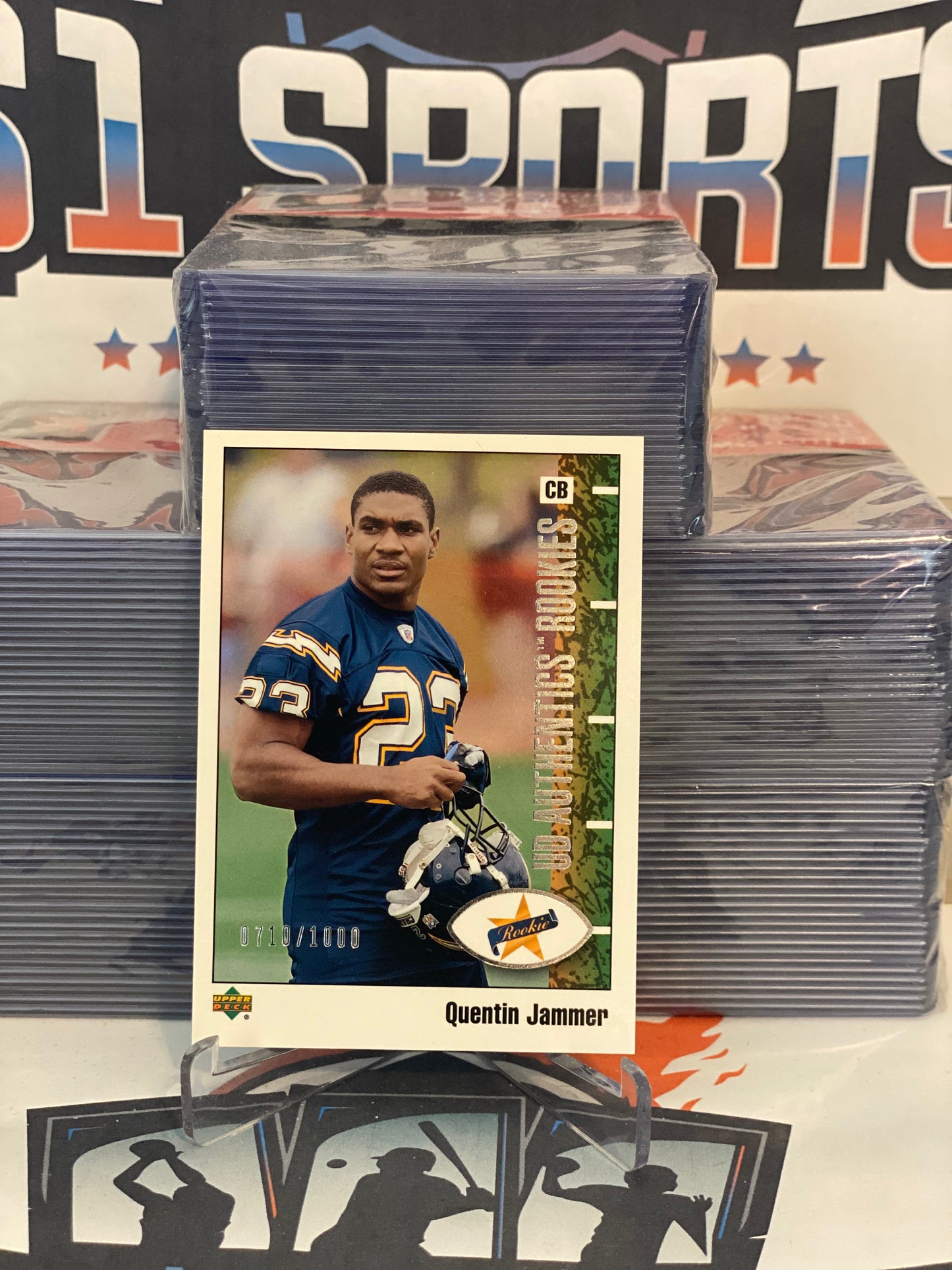 2002 Upper Deck (UD Authentic Rookies 0710/1000) Quintin Jammer #130