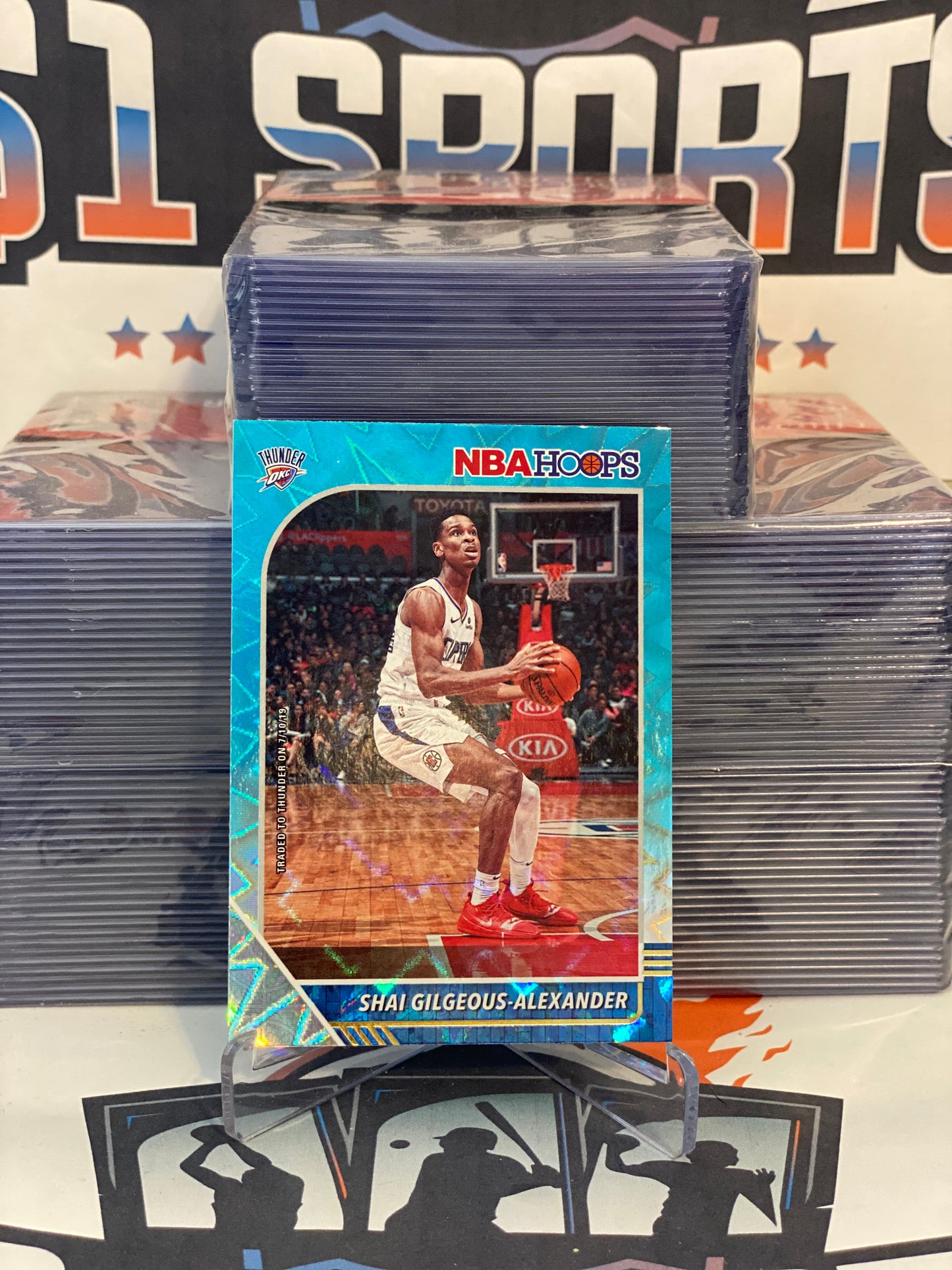 2019 NBA Hoops (Teal Explosion) Shai Gilgeous-Alexander #80