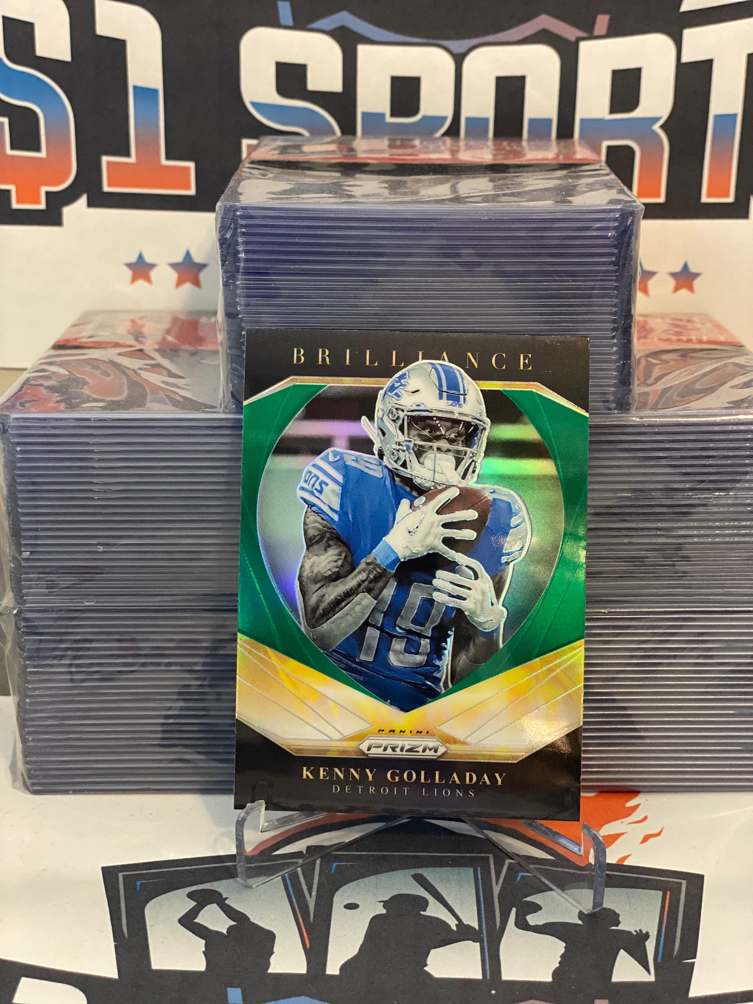 2019 Panini Prizm (Green Prizm , Brilliance) Kelly Golladay #11
