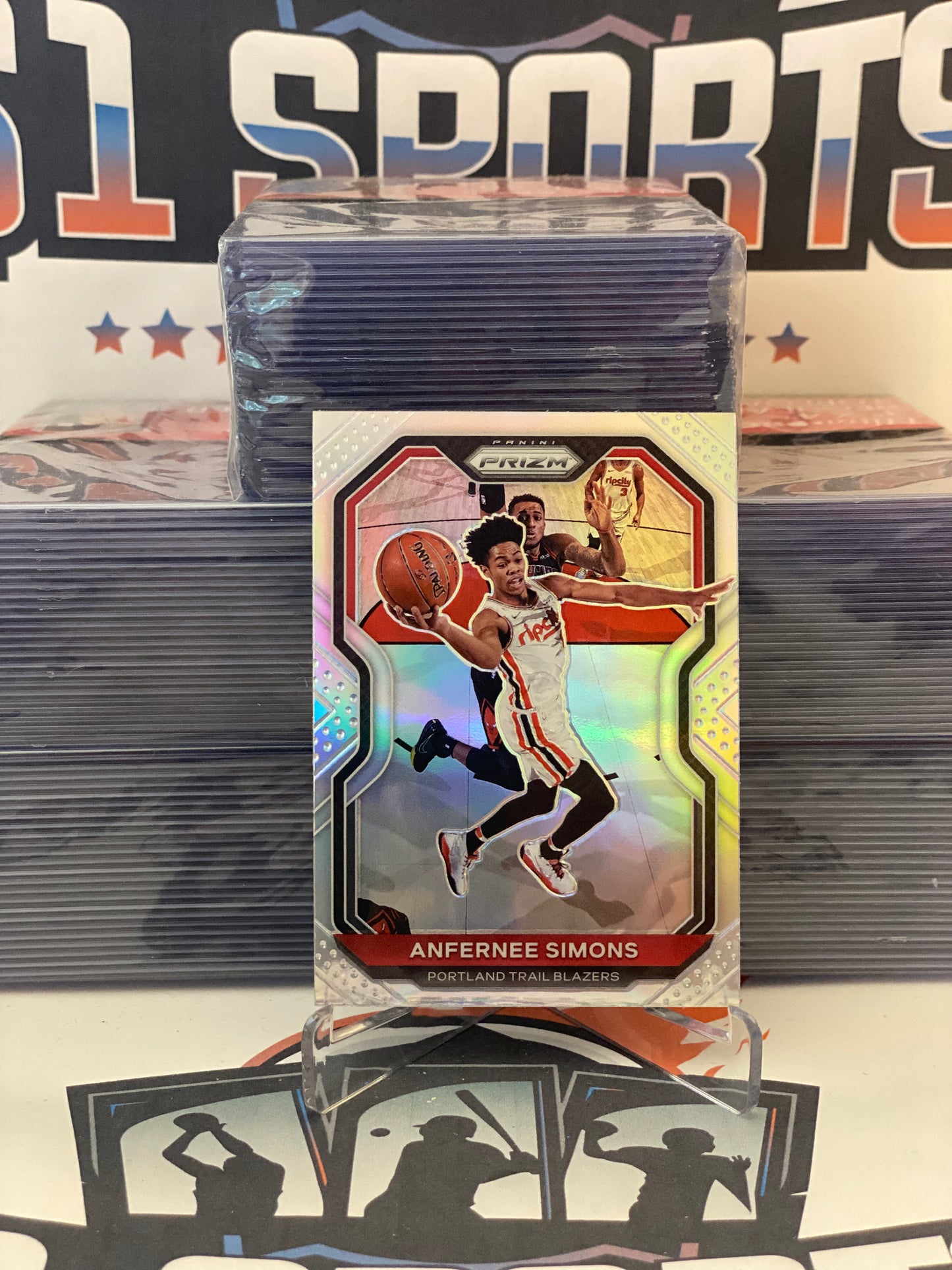 2020 Panini Prizm (Silver Prizm) Anfernee Simons #24