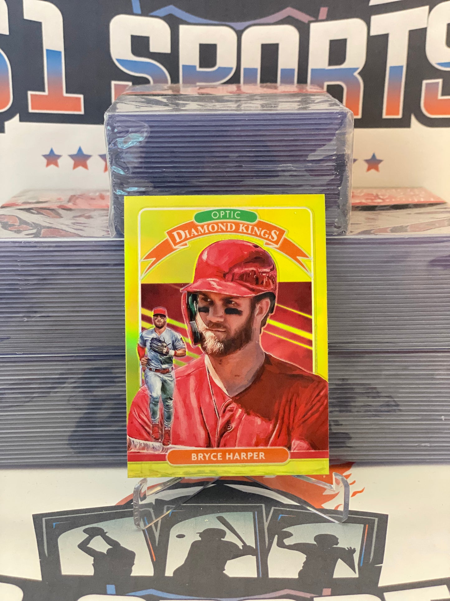 2020 Donruss Optic (Lime Green Prizm, Diamond Kings) Bryce Harper #24