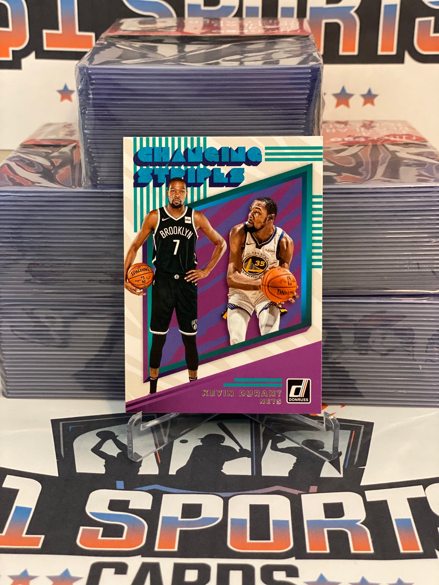 2019 Donruss (Changing Stripes) Kevin Durant #4