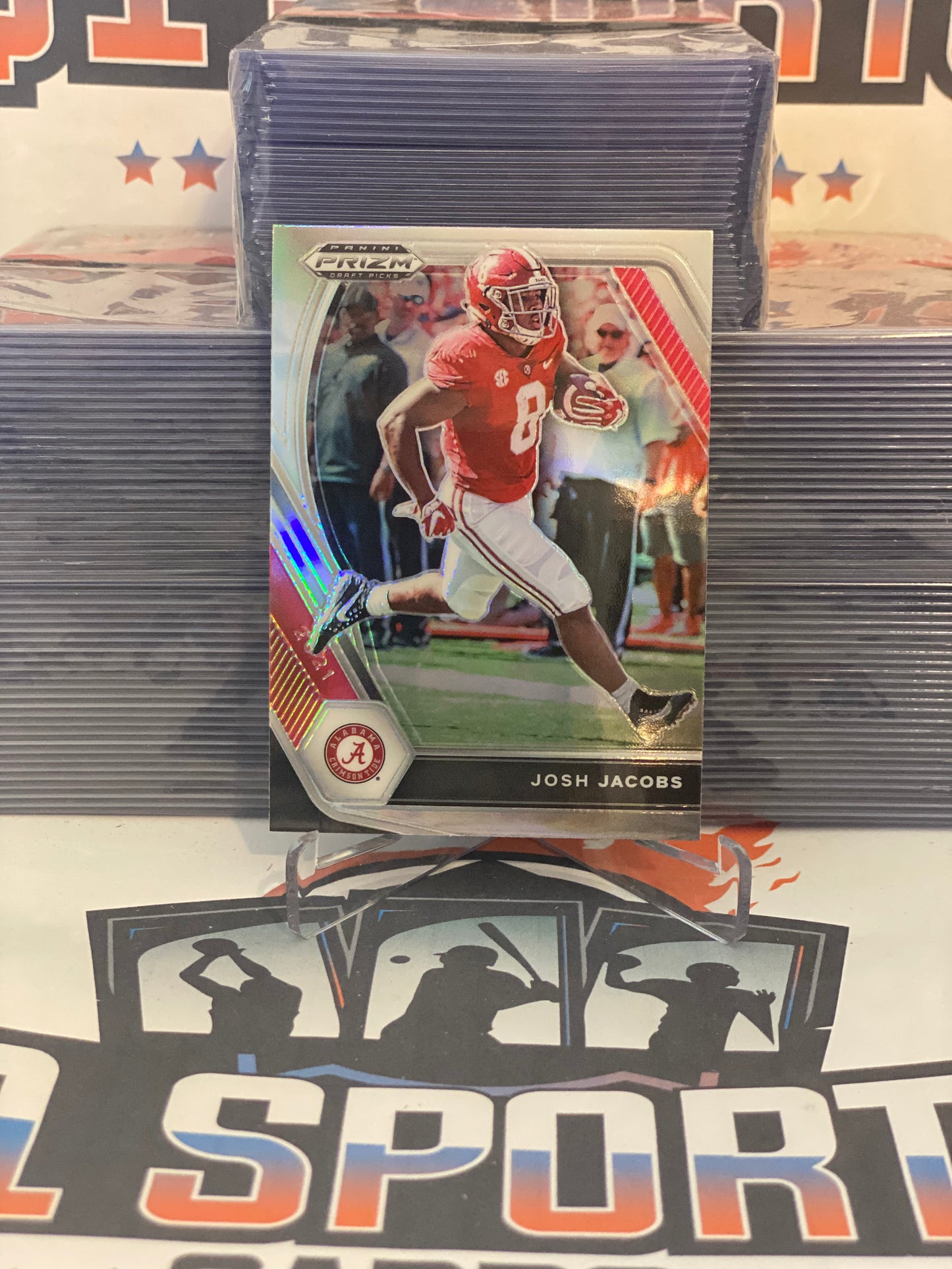 2021 Panini Prizm Draft Picks (Silver Prizm) Josh Jacobs #95