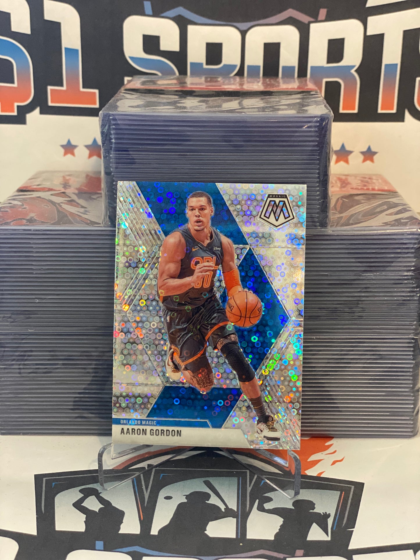 2019 Panini Mosaic (Silver Disco Prizm) Aaron Gordon #12