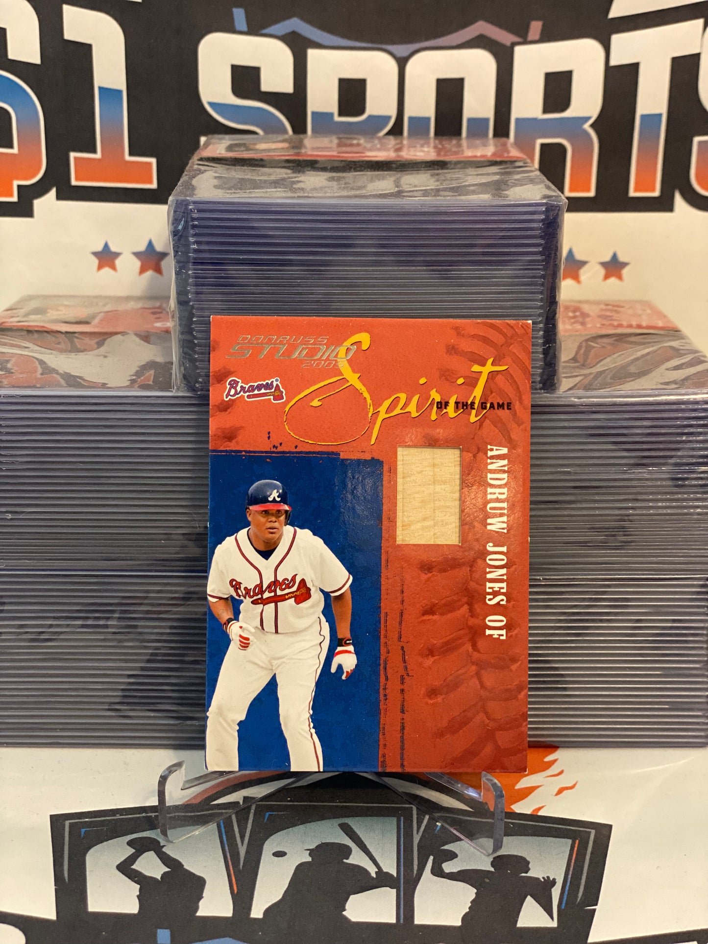 2005 Donruss Studio (Spirit of the Game Relic 109/300) Andruw Jones #SOG-4