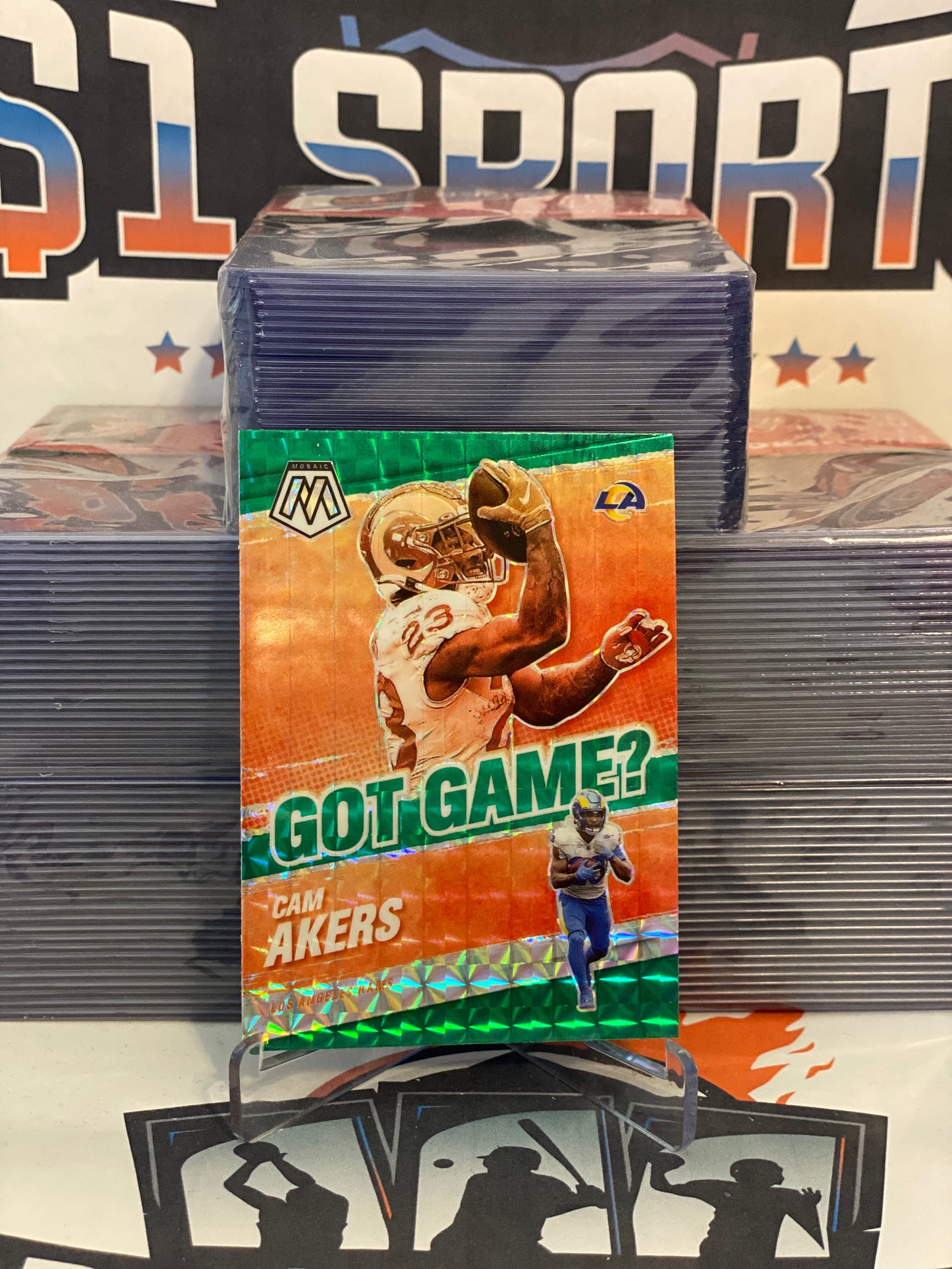 2021 Panini Prizm (Green Prizm, Got Game?) Cam Akers #GG-9