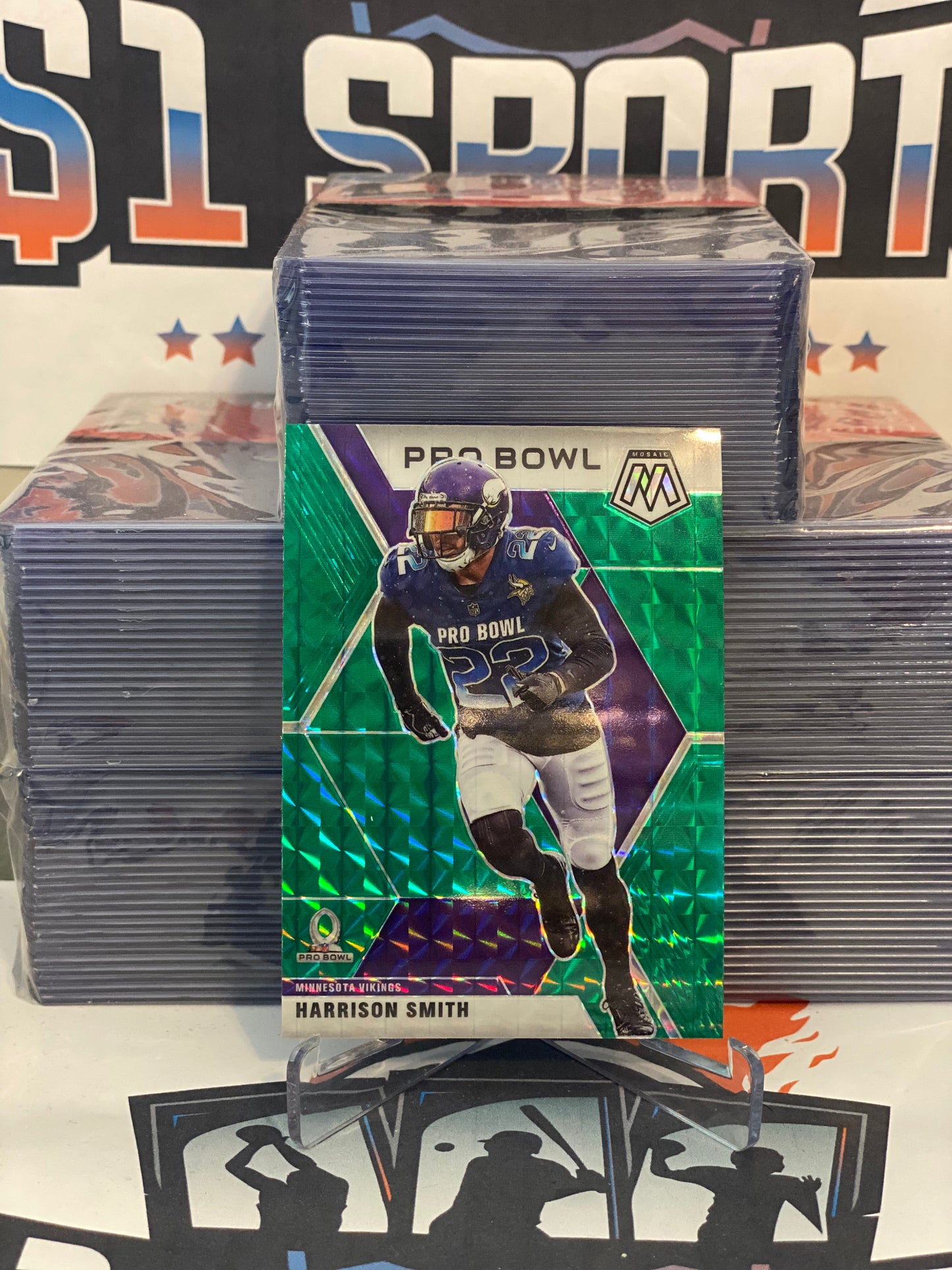 2020 Panini Mosaic (Green Prizm, Pro Bowl) Harrison Smith #257