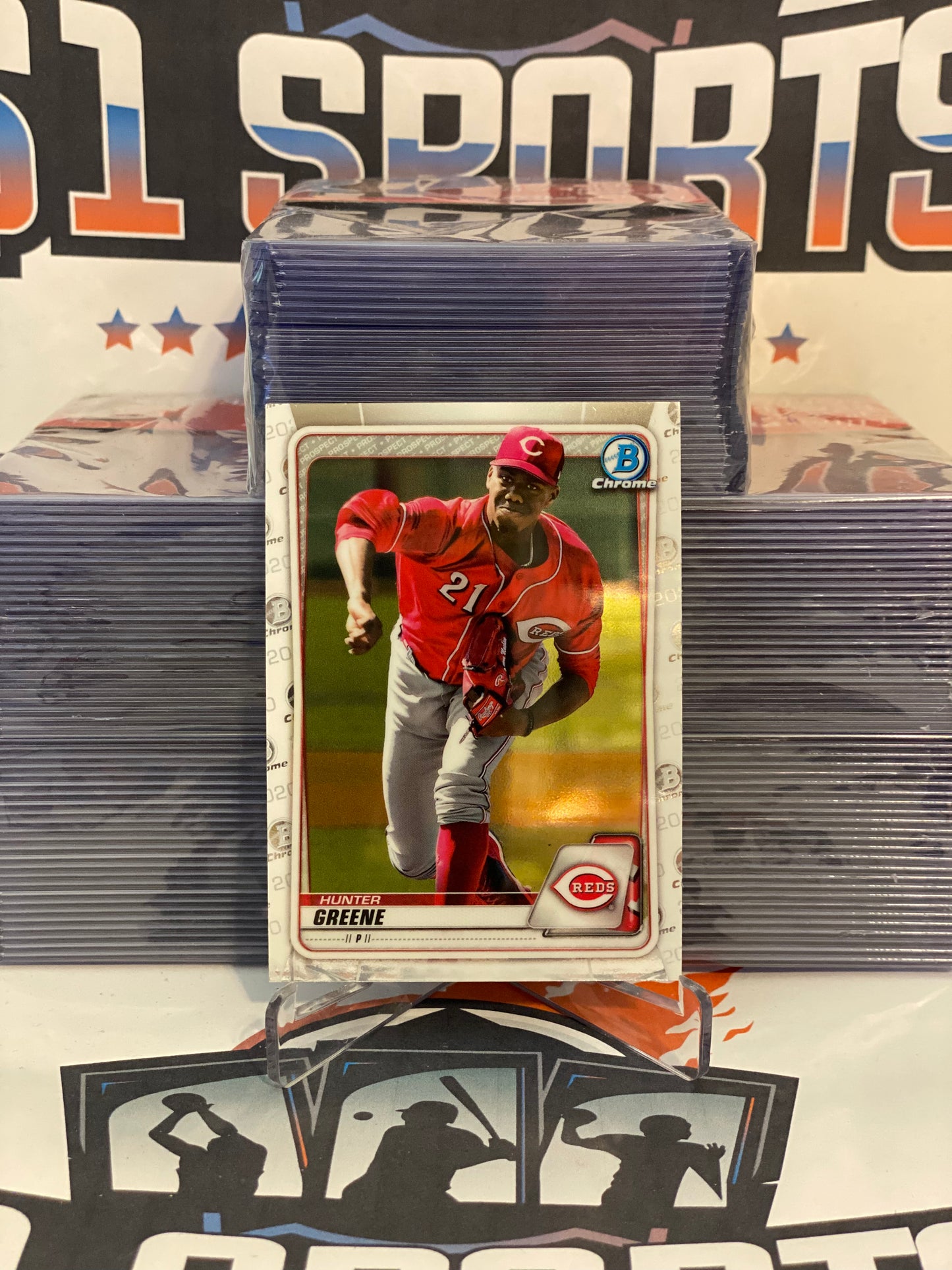 2020 Bowman Chrome Hunter Greene #BCP-47