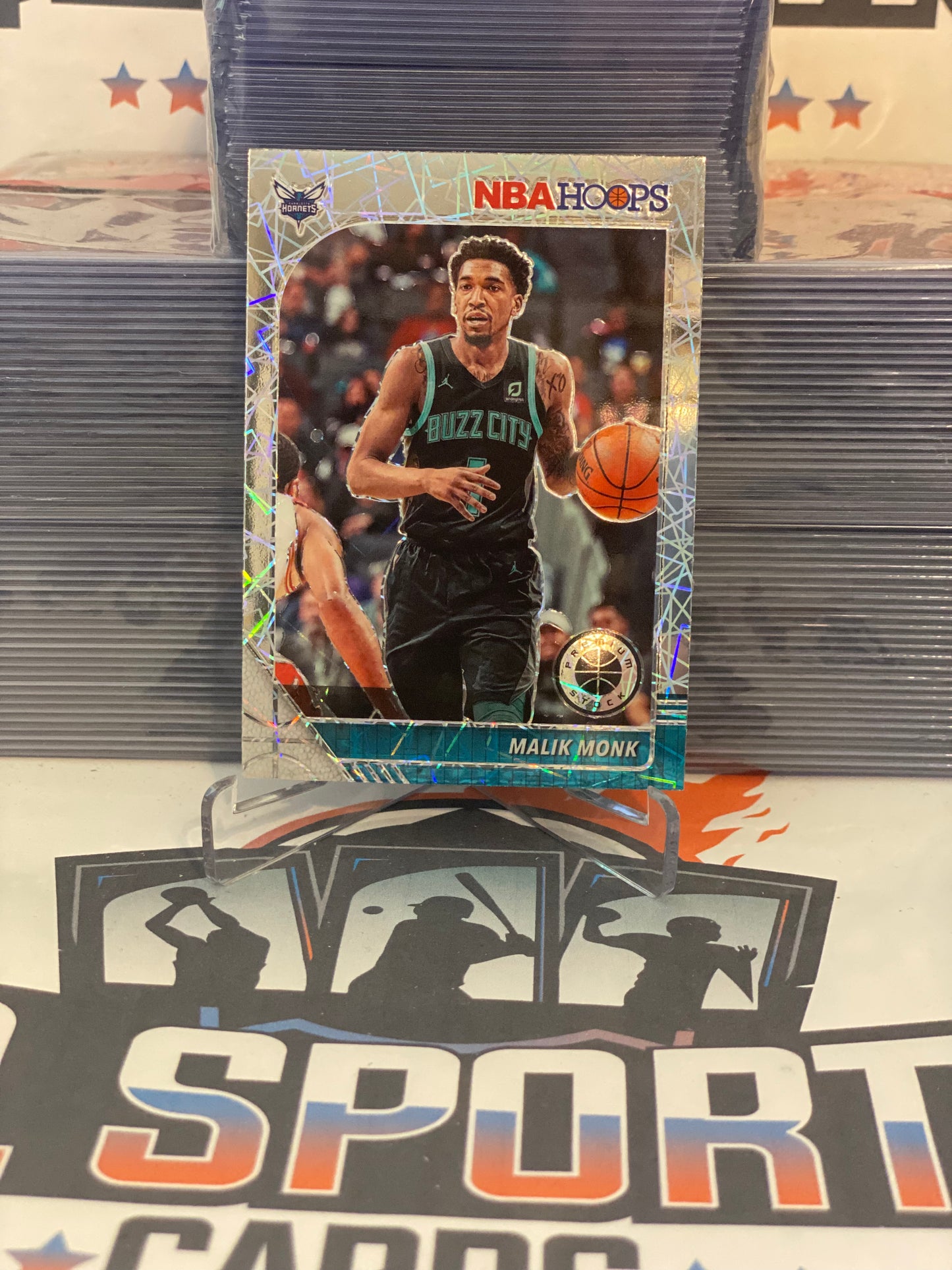 2019 Hoops Premium Stock (Silver Laser Prizm) Malik Monk #264