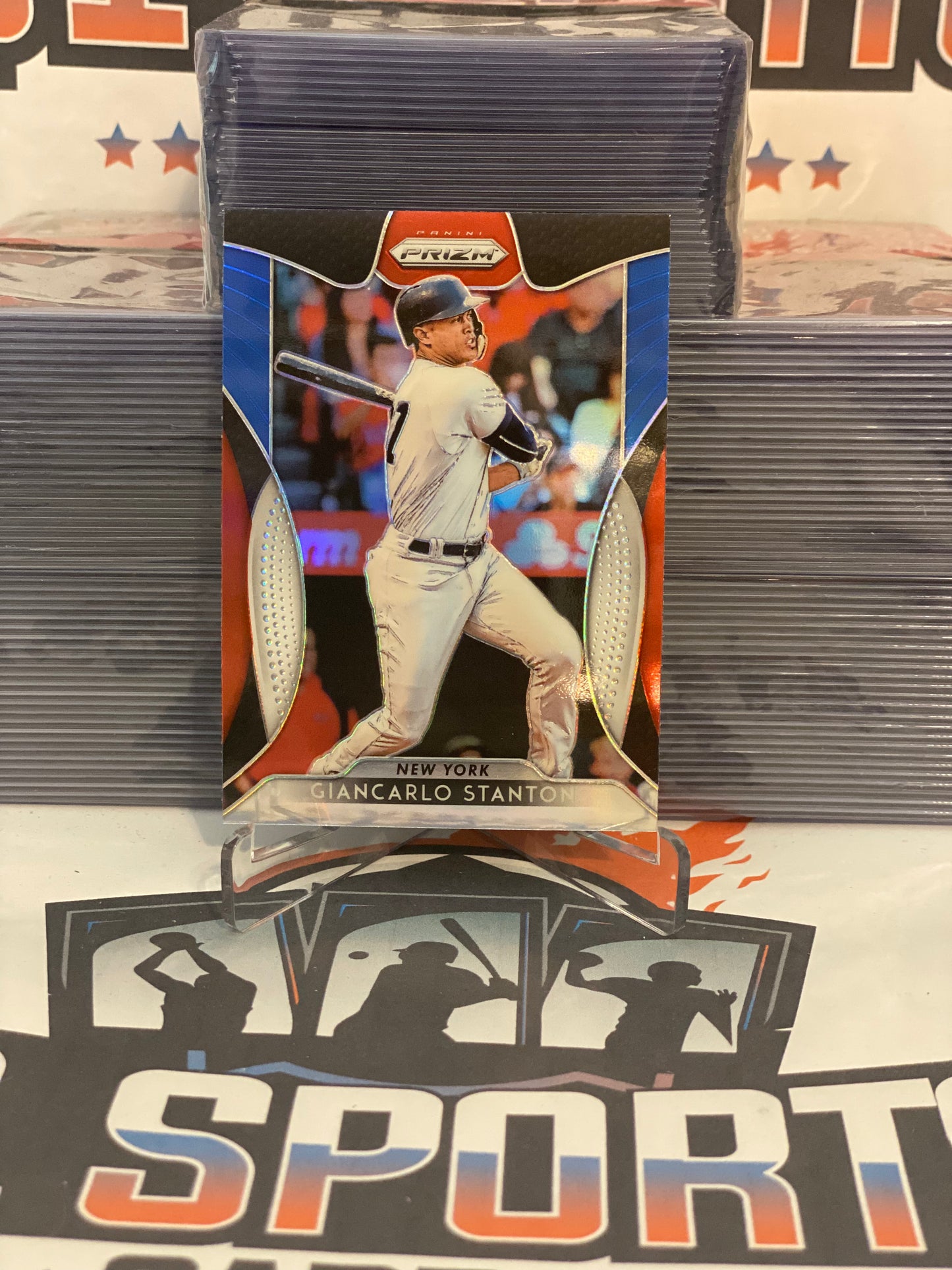 2019 Panini Prizm (Red White Blue Prizm) Giancarlo Stanton #154