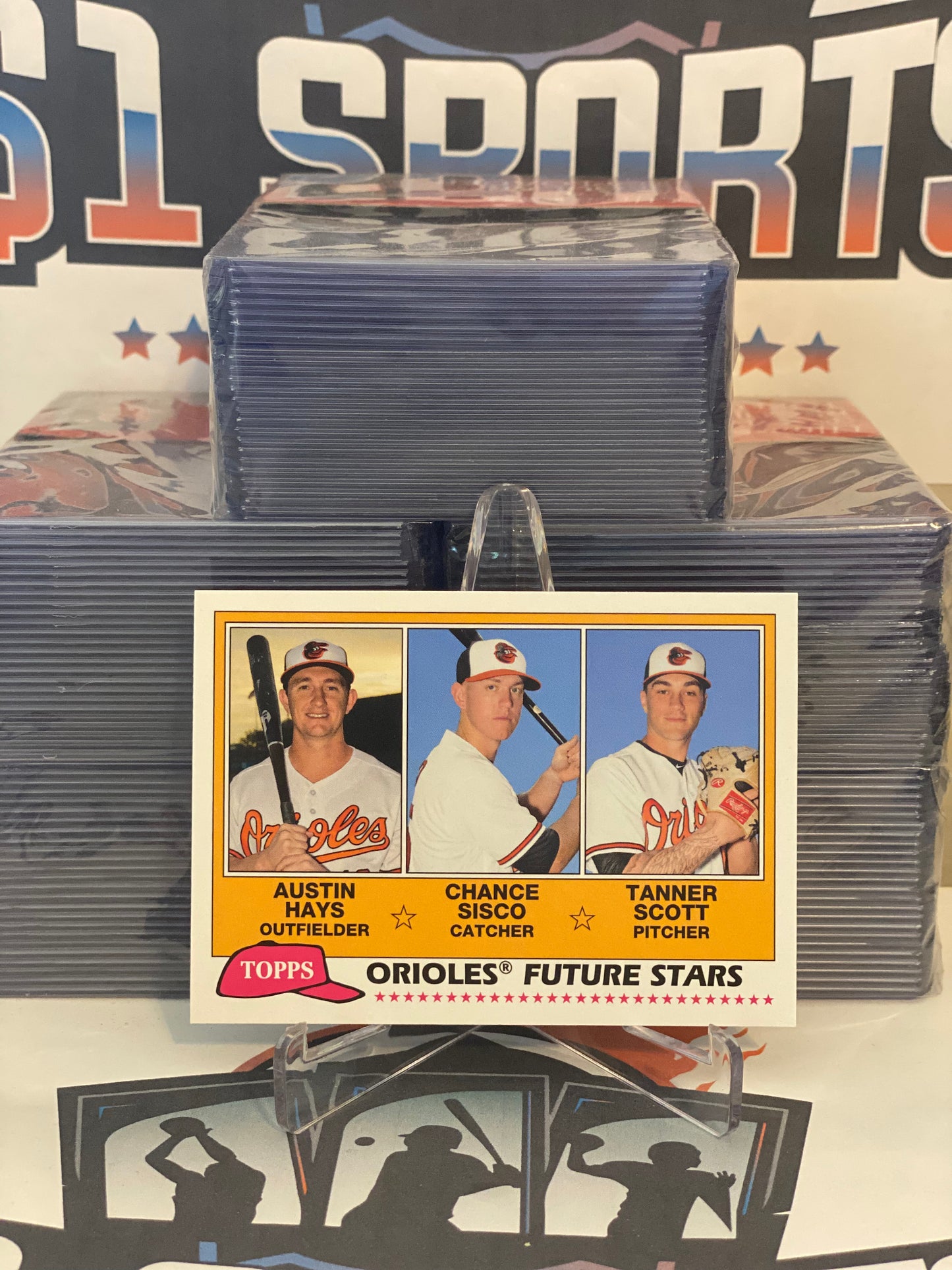2018 Topps Archives (Baltimore Orioles Future Stars) Austin Hays, Chance Sisco, Tanner Scott Rookie #FS-BAL