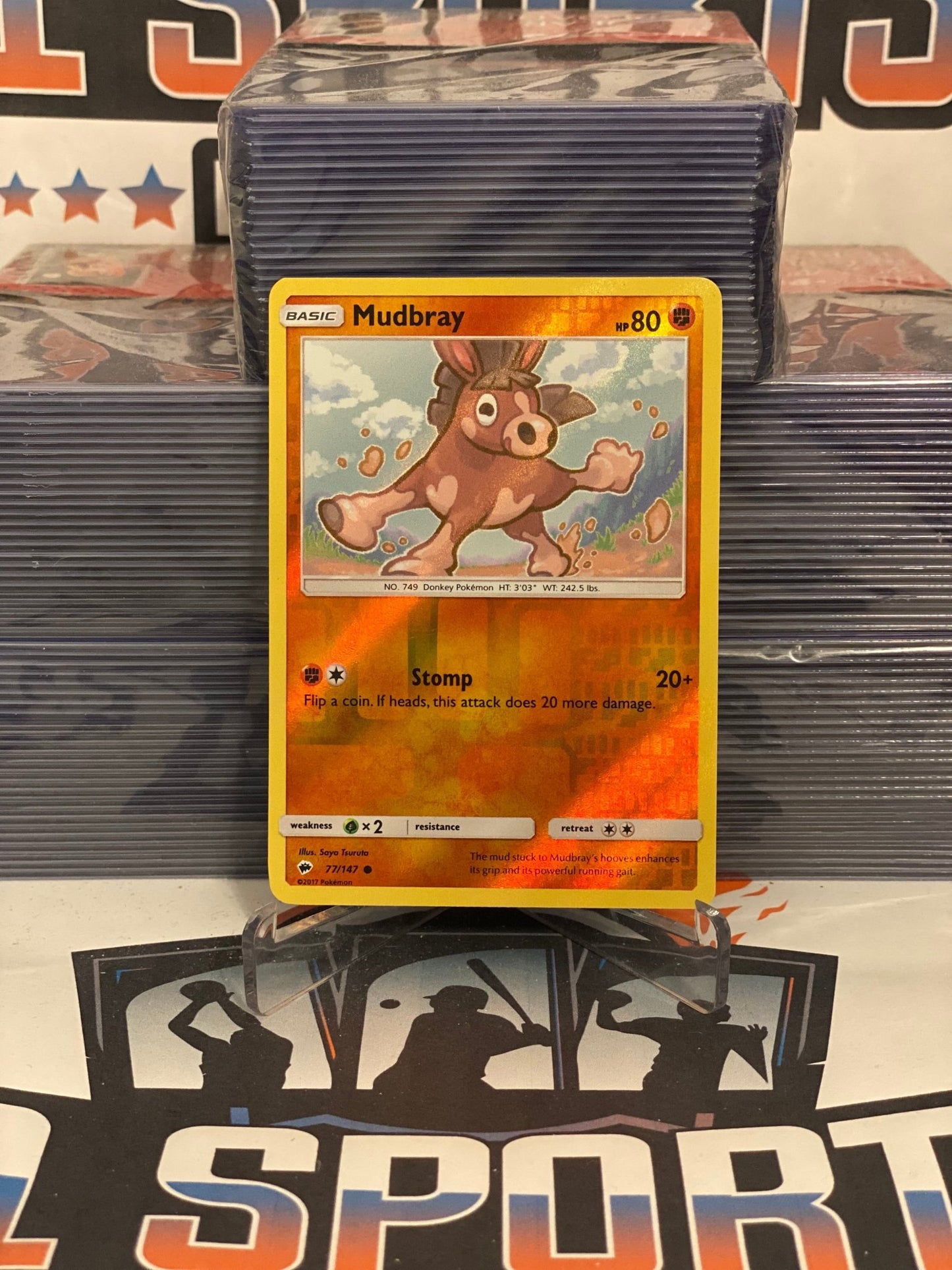 Pokemon TCG: Burning Shadows - Mudbray (Holo, Common) #77