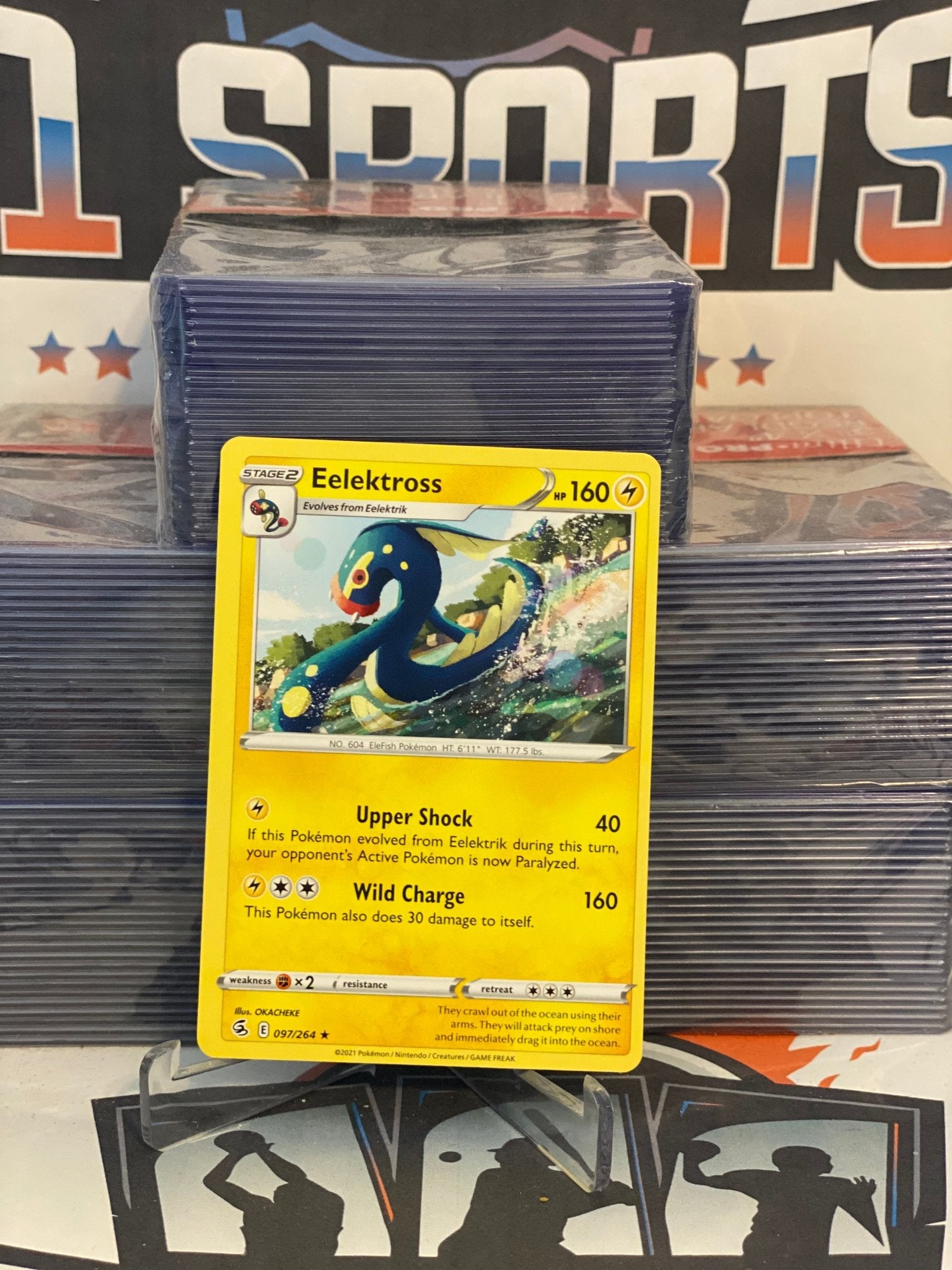 Pokemon TCG: Fusion Strike - Elektross (Rare) #97 $1 Sports Cards Pokemon TCG: Fusion Strike - Elektross (Rare) #97 $1 Sports Cards