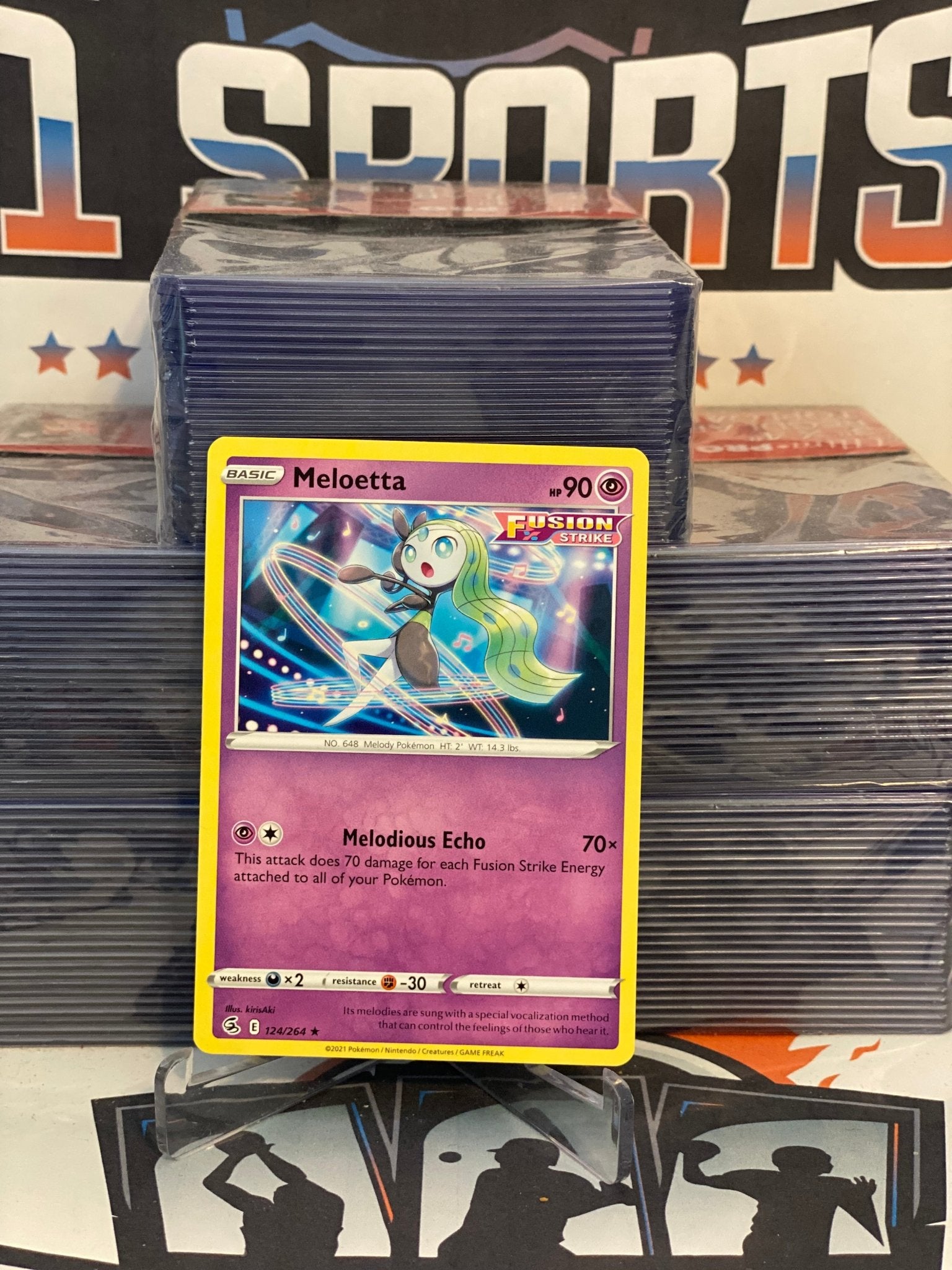 Pokemon TCG: Fusion Strike - Meloetta (Rare) #124 $1 Sports Cards Pokemon TCG: Fusion Strike - Meloetta (Rare) #124 $1 Sports Cards