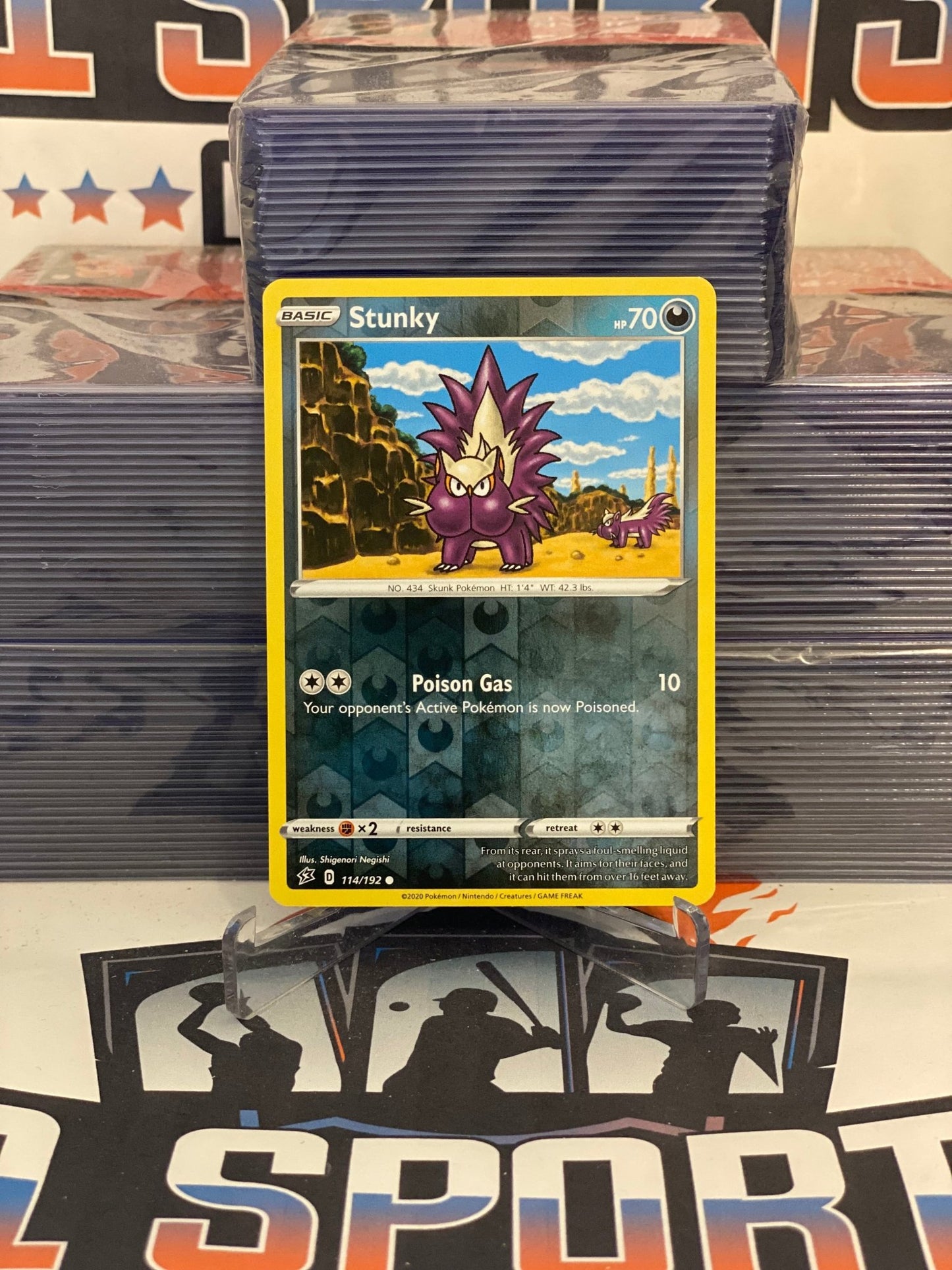 Pokemon TCG: Rebel Clash - Stunky (Holo, Common) #114