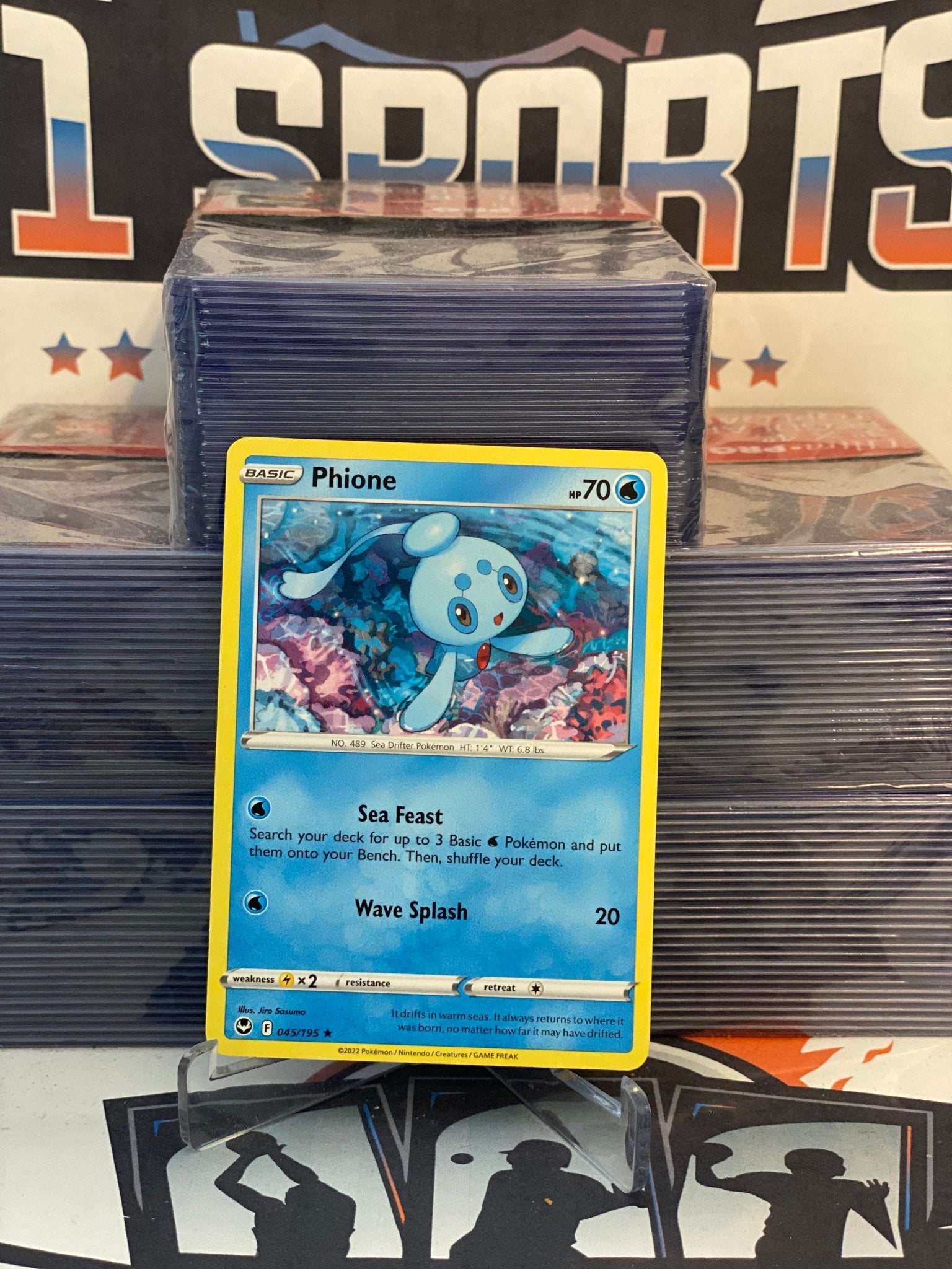 Pokemon TCG: Silver Tempest - Phione (Rare) #45 $1 Sports Cards Pokemon TCG: Silver Tempest - Phione (Rare) #45 $1 Sports Cards