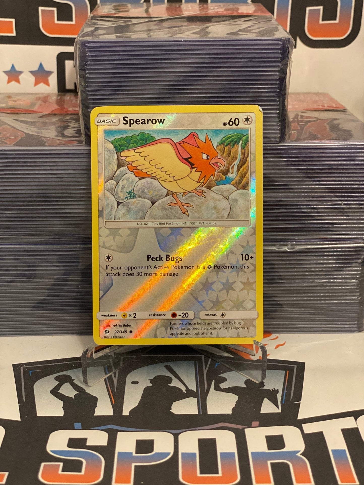 Pokemon TCG: Sun & Moon - Spearow (Holo, Common) #97