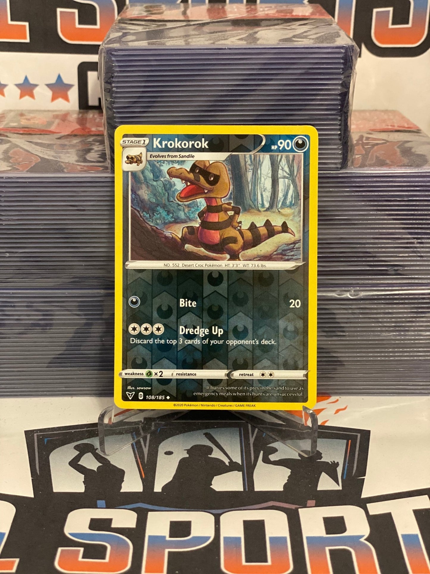 Pokemon TCG: Vivid Voltage - Krokorok (Holo, Uncommon) #108