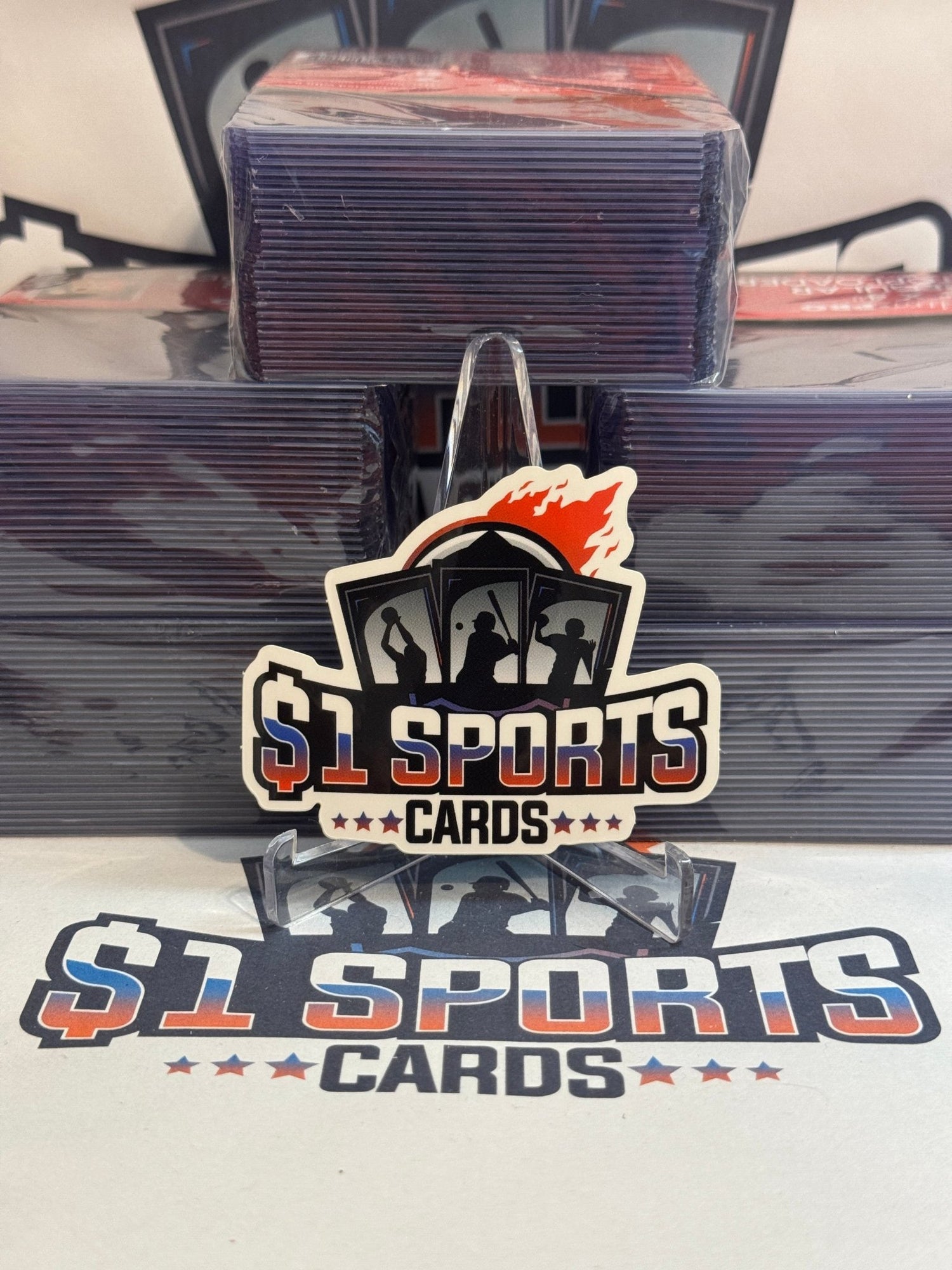 $1 Sports Card Die - Cut Sticker