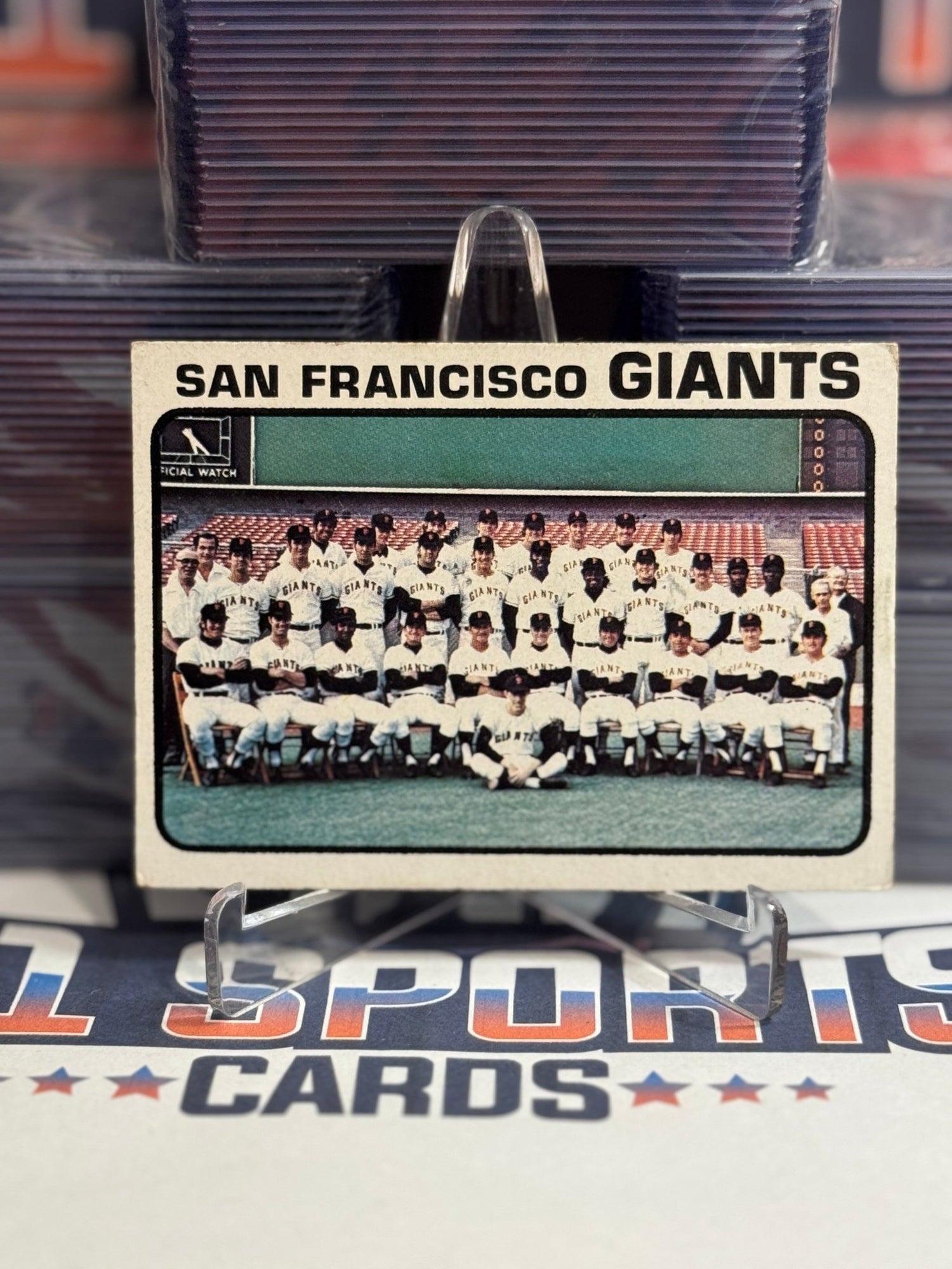 1973 Topps (Giants Team Card) Willie McCovey, Juan Marichal, Bobby Bonds #434