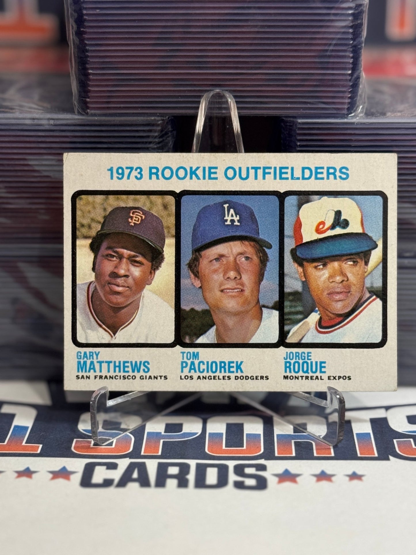 1973 Topps (Rookie Outfields) Gary Matthews, Tom Paciorek, Jorge Roque #606