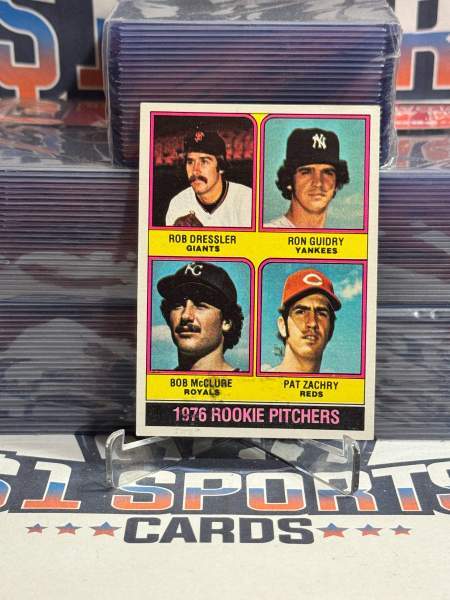 1976 Topps (Rookie Pitchers) Ron Guidry, Rob Dressler, Bob McClure, Pat Zachry 599