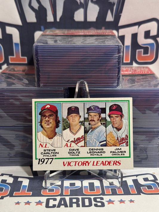 1978 Topps (Victory Leaders) Steve Carlton, Jim Palmer, Dave Goltz, Dennis Leonard 205